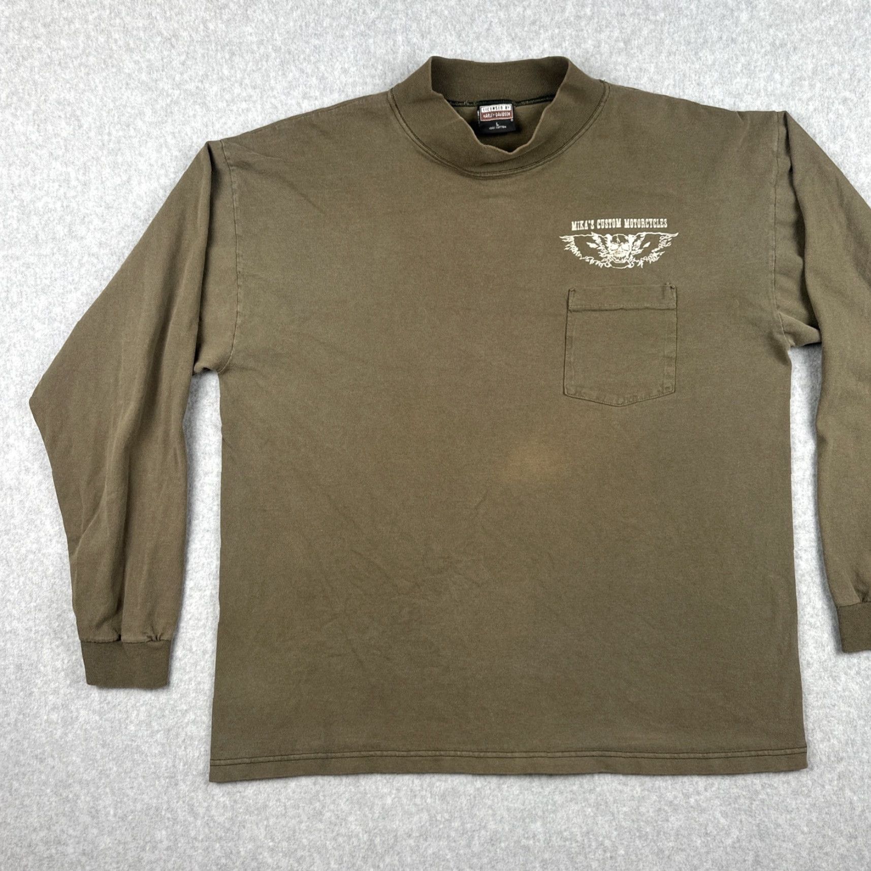 Harley Davidson VINTAGE Harley-Davidson Long Sleeve Pocket Shirt Mens L Green 90s Size US L / EU 52-54 / 3 - 4 Thumbnail