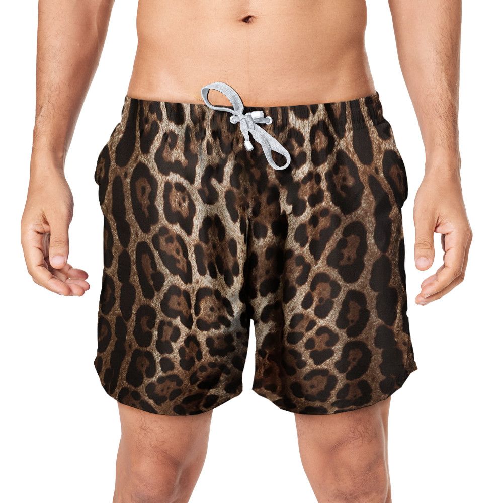 Designer Men’s Luxury Leopard-Print Shorts Size US 29 - 1 Thumbnail