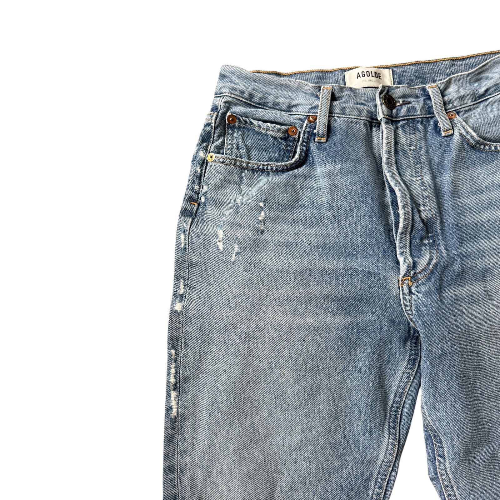 Agolde AGOLDE Riley High Rise Straight Crop Jean Endeavor Wash Size 25" / US 0 / IT 36 - 5 Thumbnail