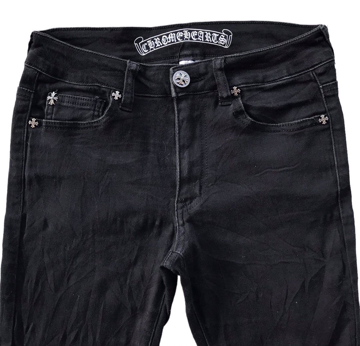 Japanese Brand CH CHROME HEART BLACK PANTS Size US 27 - 3 Thumbnail