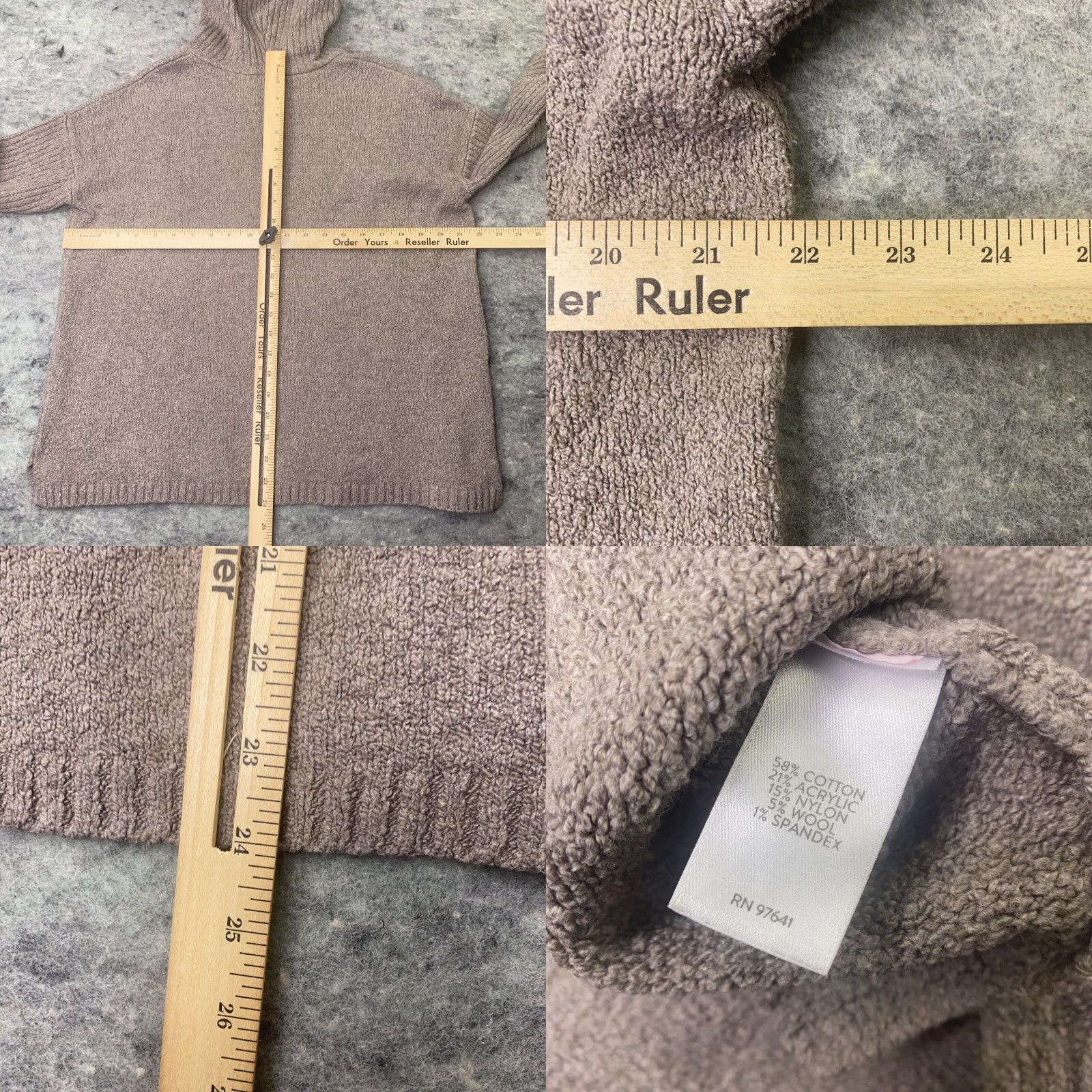 Vintage VINTAGE Pure Jill Womens Hoodie Small Petite Brown Pullover Hoodie PS Petite Brown Pullover Womens, Brown, Long Sleeve, Knit Hoodie, 90s/2000s Theme Size S / US 4 / IT 40 - 8 Thumbnail