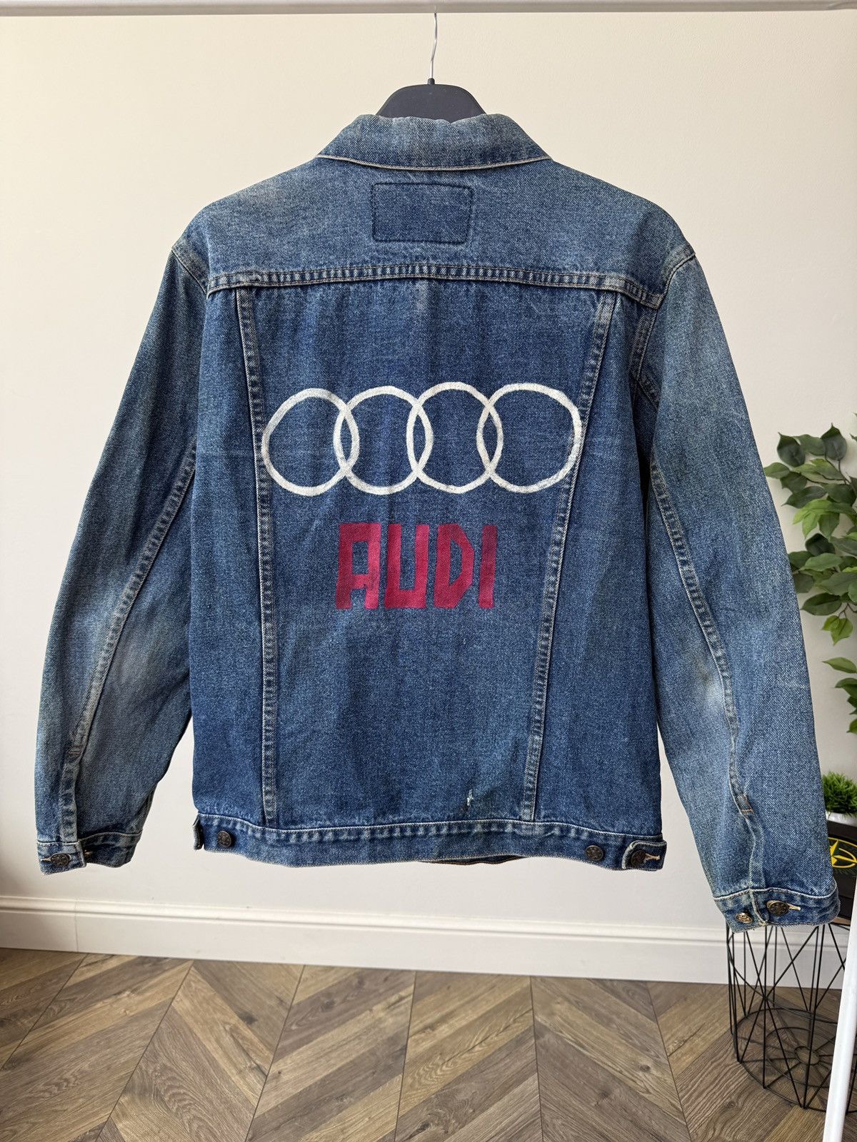 Audi Vintage Audi Denim Jacket Custom Patchwork Yamaha Elvis Size US M / EU 48-50 / 2 - 1 Thumbnail