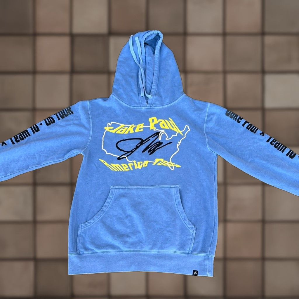 Doublet VINTAGE Jake Paul Hoodie Sweatshirt Men Small Blue 2018 American Tour Graphic Pullover All Seasons Size US S / EU 44-46 / 1 - 1 Thumbnail