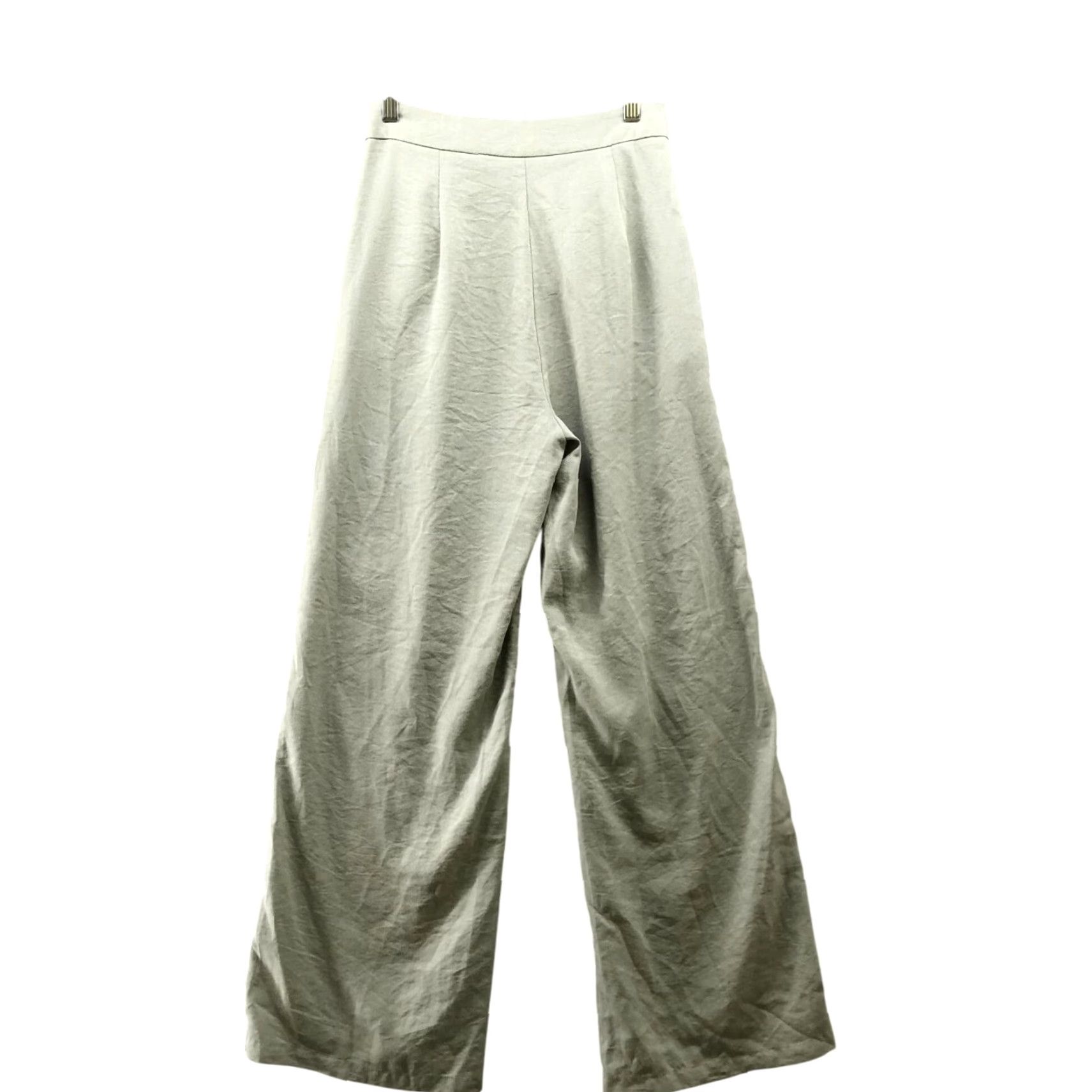 Nasty Gal Nasty Gal High Waisted Wide Leg Pants Women Sz 6 Pleated Front Lightweight Green Size 28" / US 6 / IT 42 - 2 Thumbnail