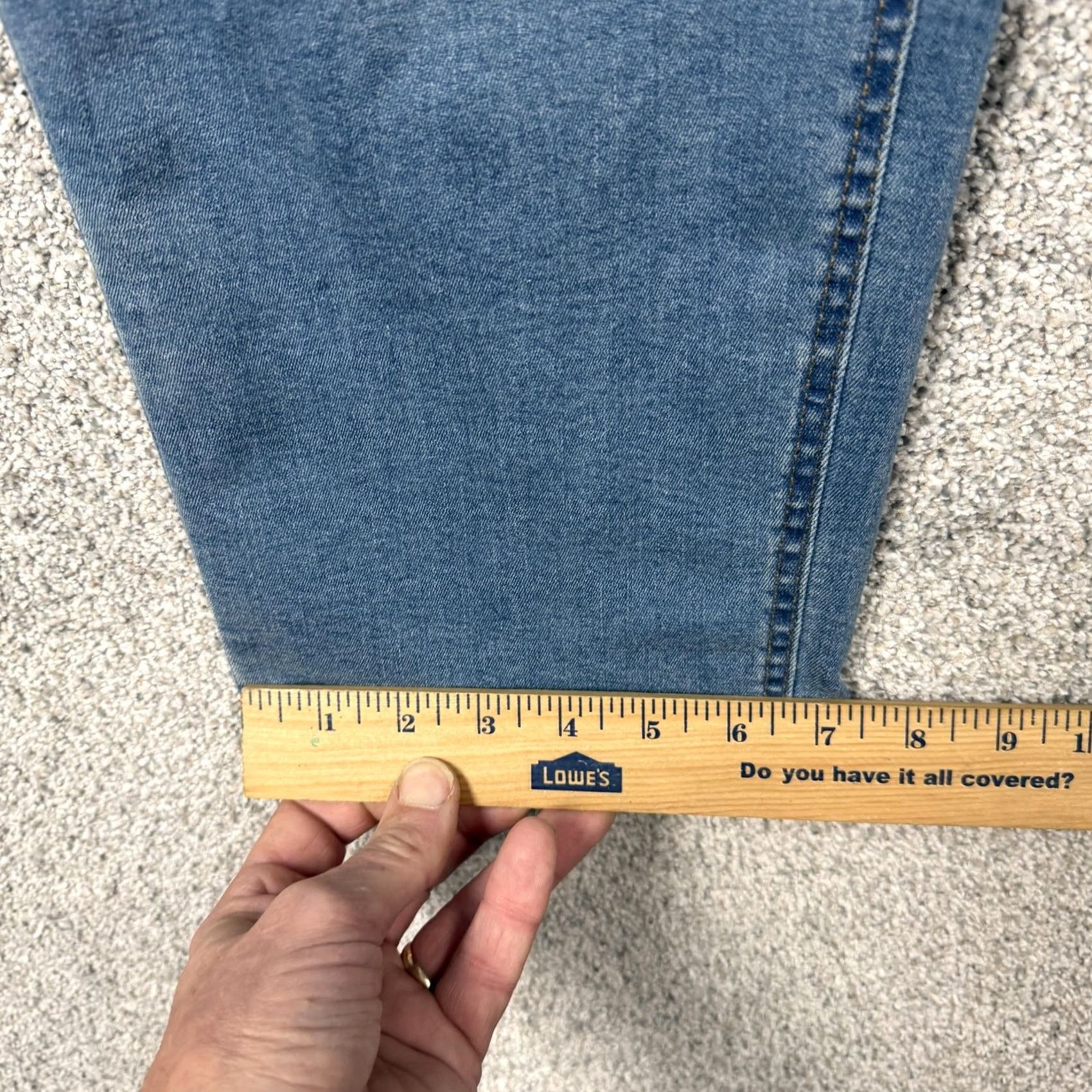 Denim & Co. Denim & Co Capri Jeans 12P Petite Blue Medium Wash Cropped Stretch Denim Five-Pocket Capris Womens Mens Girls Size 34" / US 12 / IT 48 - 4 Thumbnail