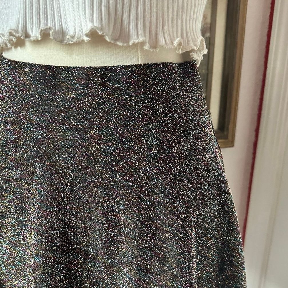 Other forever 21 rainbow black sparkle skirt Size 26" / US 2 / IT 38 - 2 Thumbnail