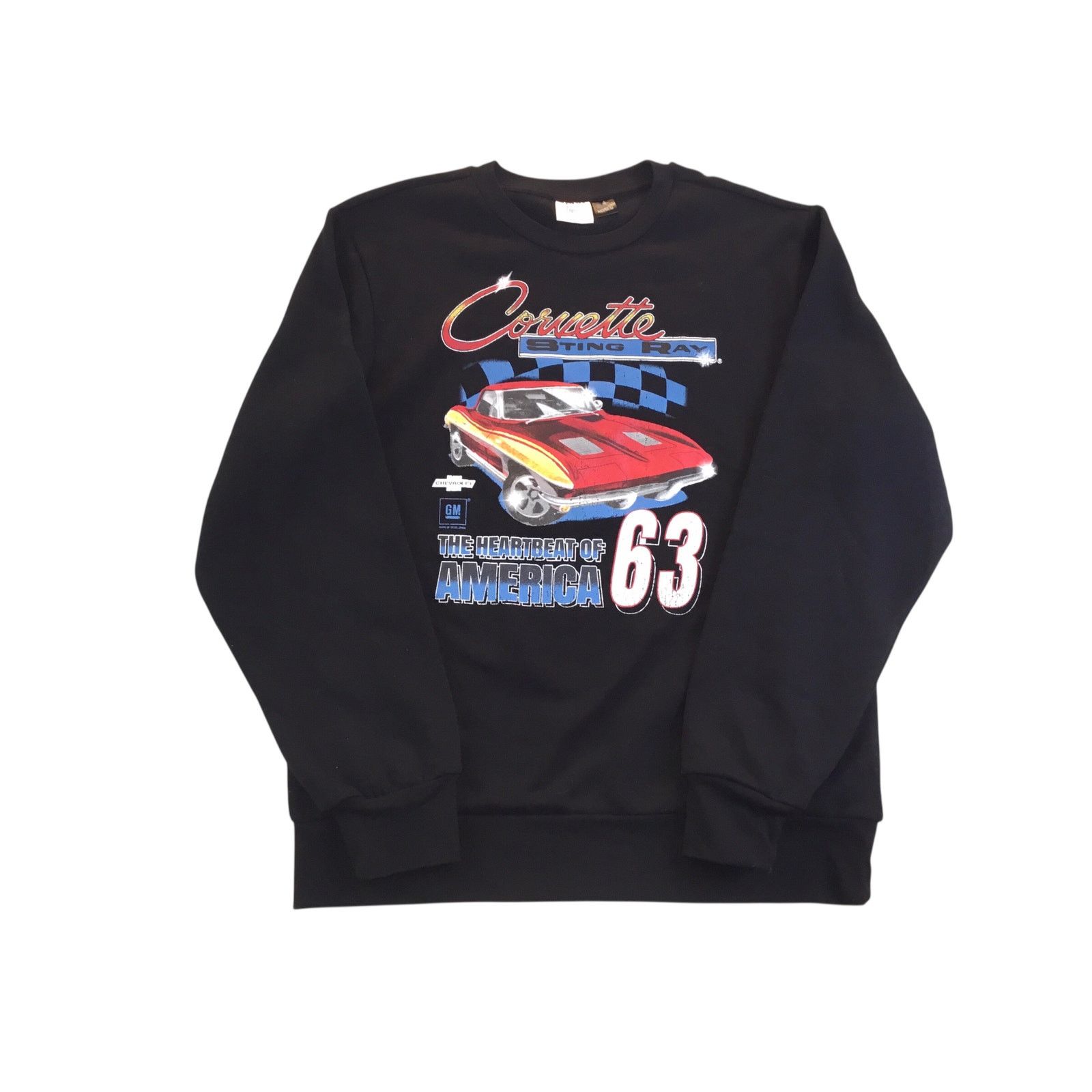 Chevrolet Sweatshirt Black GM Chevy Corvette Sting Ray 63 Med NWT $45 Size US M / EU 48-50 / 2 - 3 Thumbnail