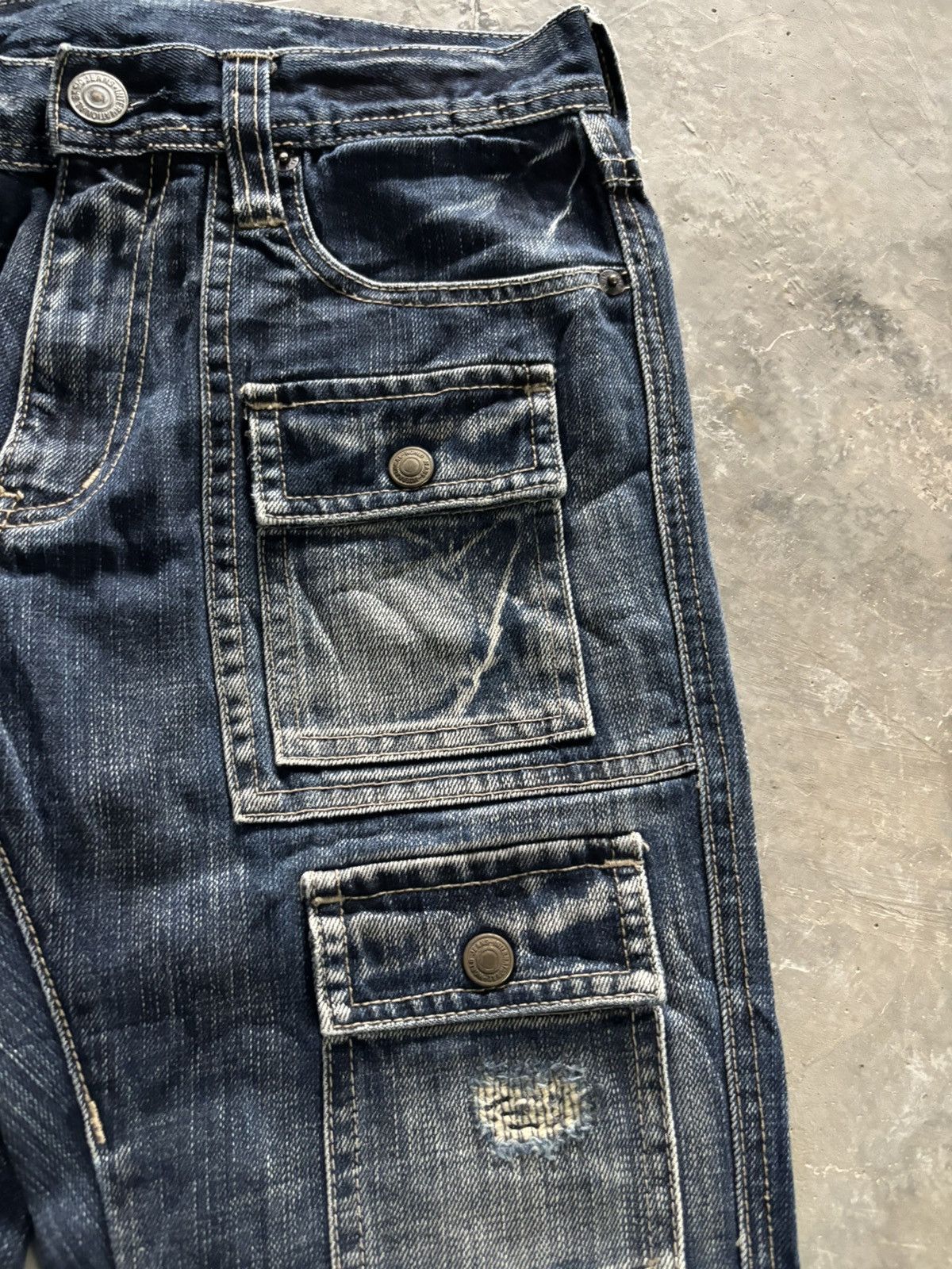 Hysteric Glamour FLARE EDGE RUPERT DISTRESSED JAPANESE DENIM MULTIPOCKET Size US 29 - 11 Thumbnail