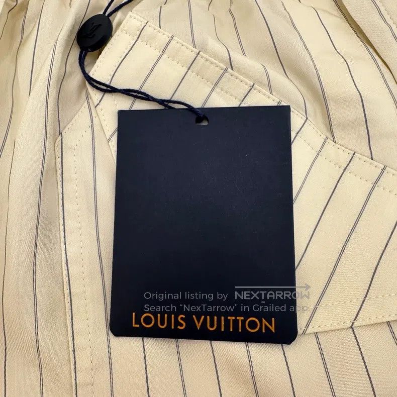 Louis Vuitton Louis Vuitton FW23 Striped Vegan Strappy Straight Leg Shor Size 37" - 5 Thumbnail