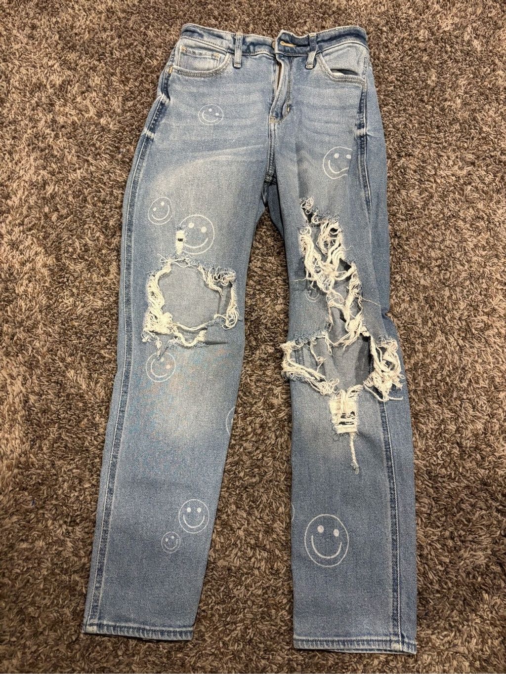 Hollister Hollister Ultra High-Rise Mom Smile Print Jeans Size 24" / US 00 / IT 34 - 3 Thumbnail