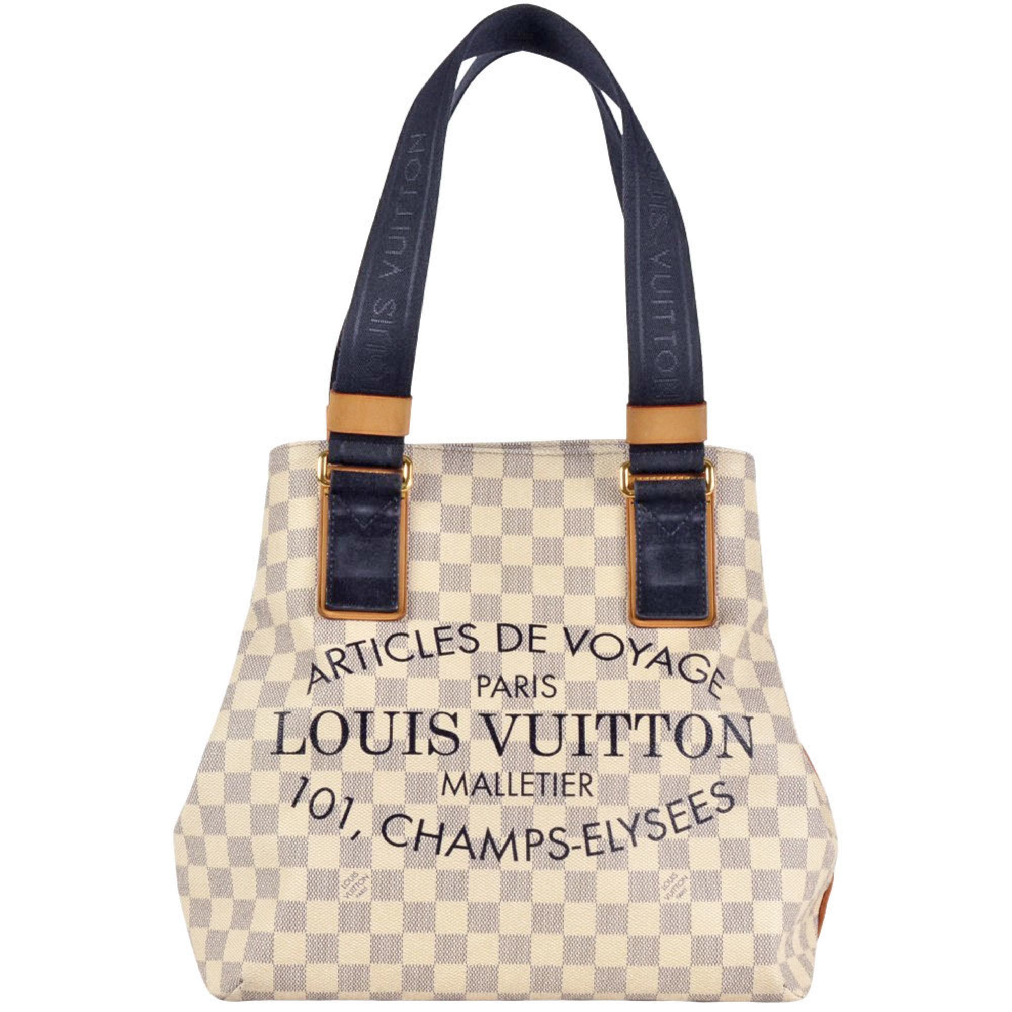 Louis Vuitton Plan Soleil Cabas PM Tote Bag Damier Azur N41179