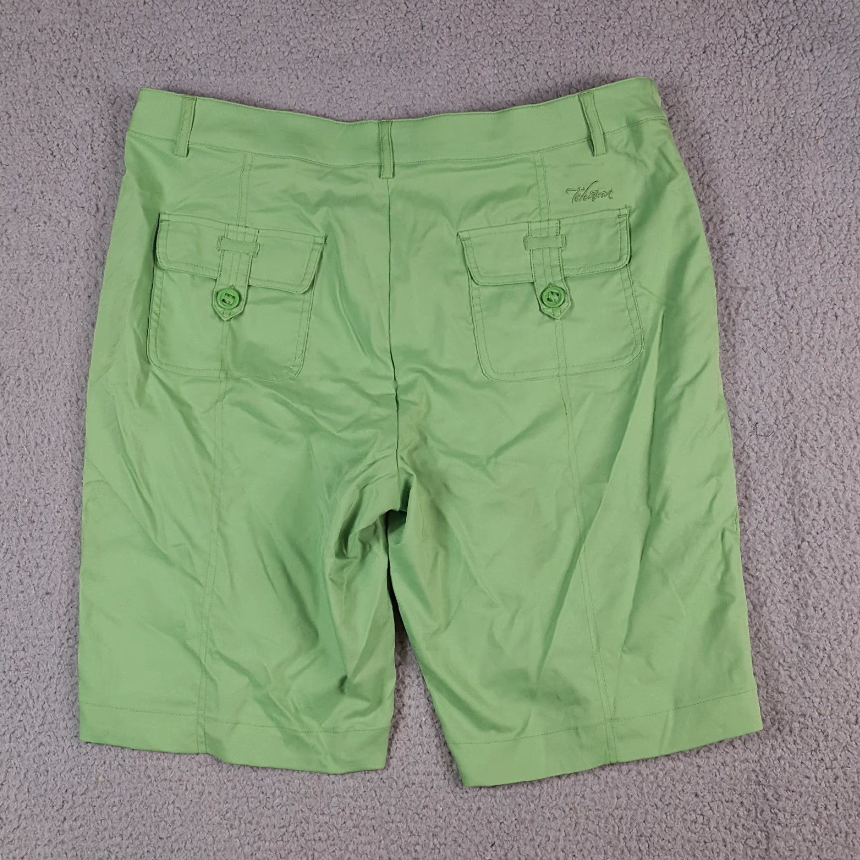 Vintage VINTAGE Teháma Bermuda Shorts Women 00s 90s Y2K Preppy Green Breathable Relaxed Size 12 Asian? Size 30" / US 8 / IT 44 - 4 Thumbnail