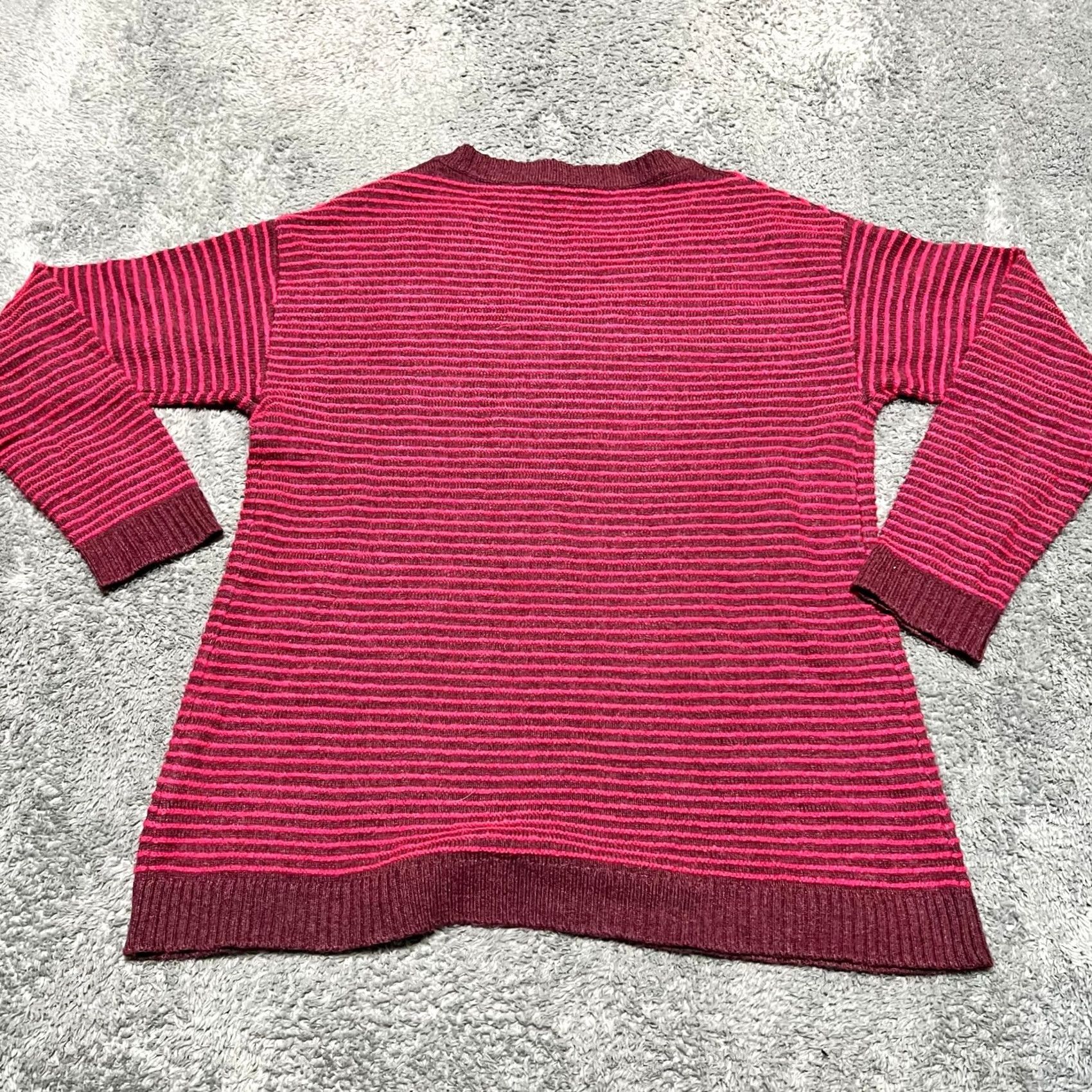 Soft Surroundings SOFT SURROUNDINGS Sweater Womens Small Pink Purple Boxy Wool Alpaca Knit V-Neck Pullover Women S Pink Purple Boxy Wool Alpaca Knit V-Neck Size S / US 4 / IT 40 - 3 Thumbnail