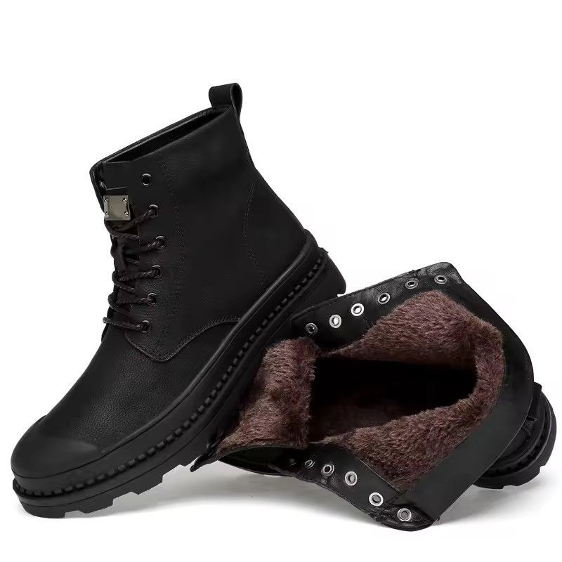 Japanese Brand Lace-Up Casual Boots Pu Leather Size US 8 / EU 41 - 3 Thumbnail