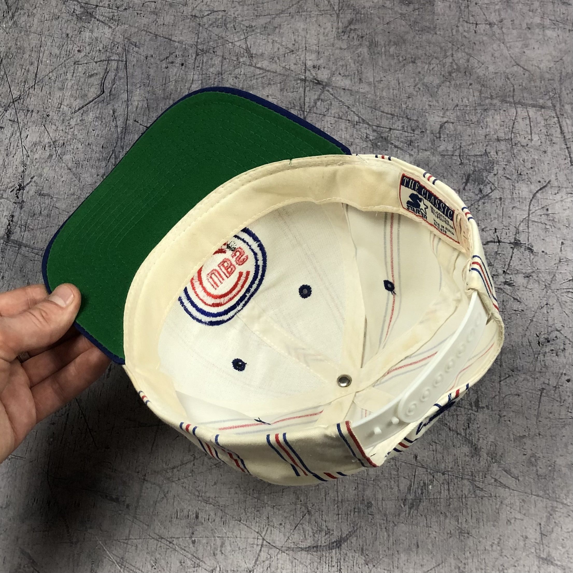 MLB Vintage 90s MLB Chicago Cubs Striped Cap Size ONE SIZE - 8 Thumbnail