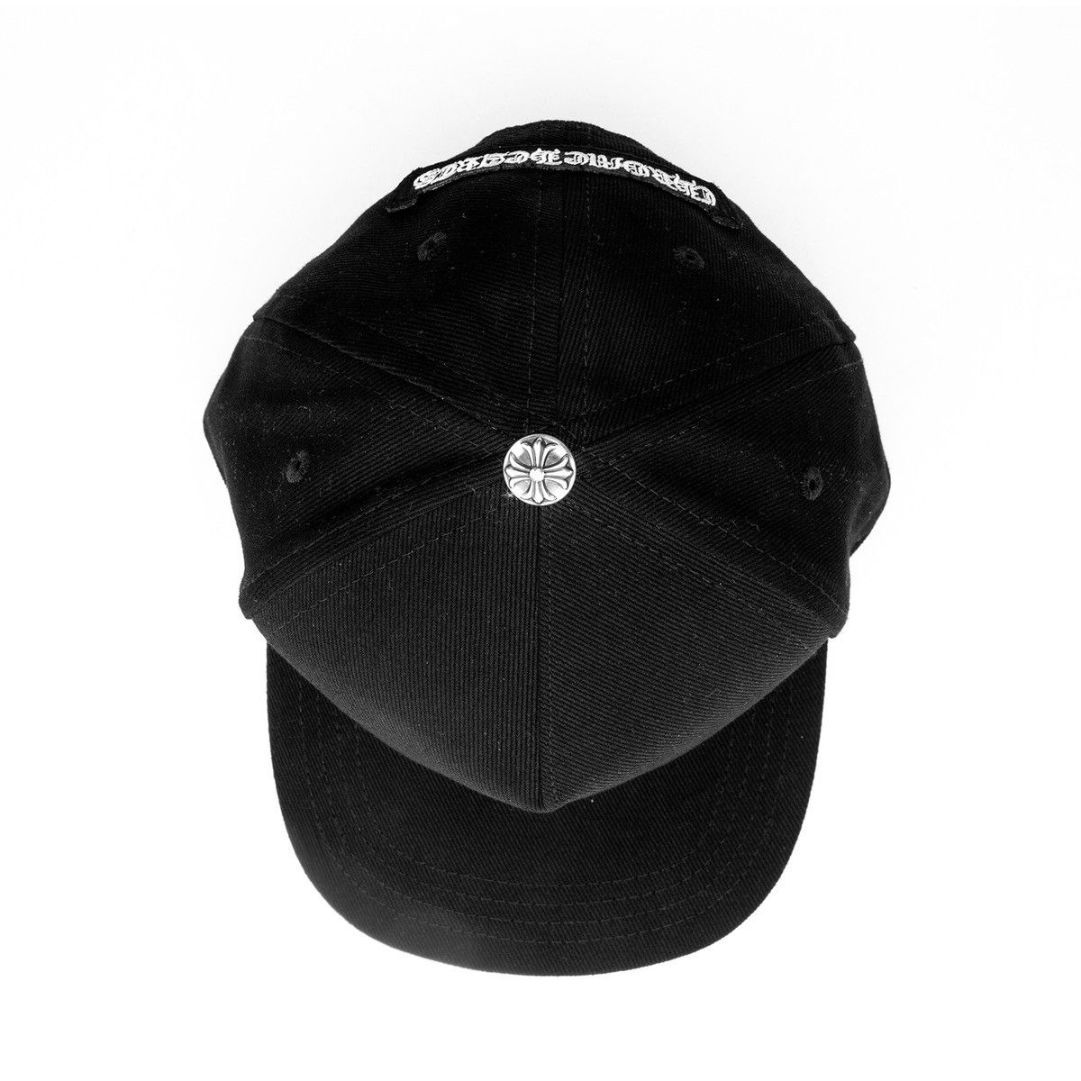 Chrome Hearts Embroidered Vertical Logo Baseball Hat Denim Black White Size ONE SIZE - 7 Thumbnail