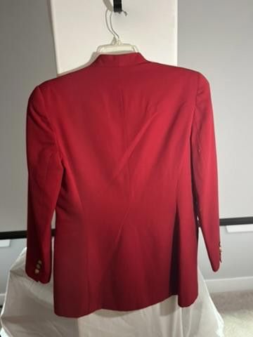 Jones New York JONES NEW YORK Women's Red Wool Blazer - Size 8 Size M / US 6-8 / IT 42-44 - 4 Thumbnail