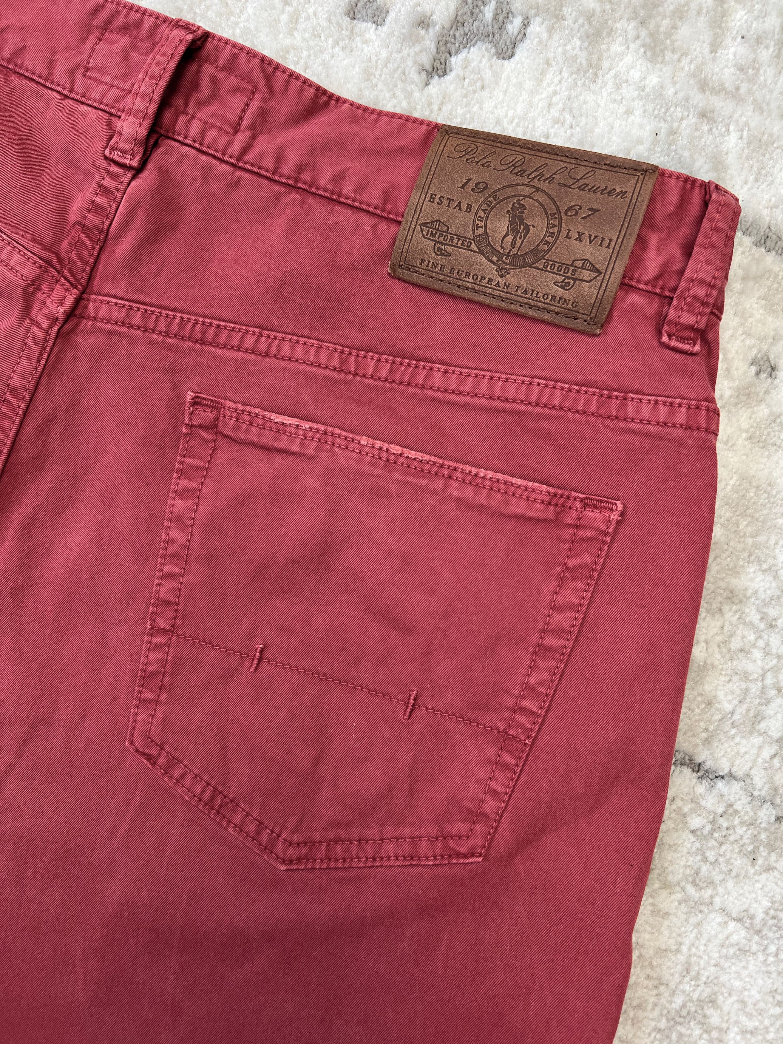 Polo Ralph Lauren × Ralph Lauren Polo Ralph Lauren Straight Burgundy Italian Fabrics Pants 34 Size US 34 / EU 50 - 8 Thumbnail