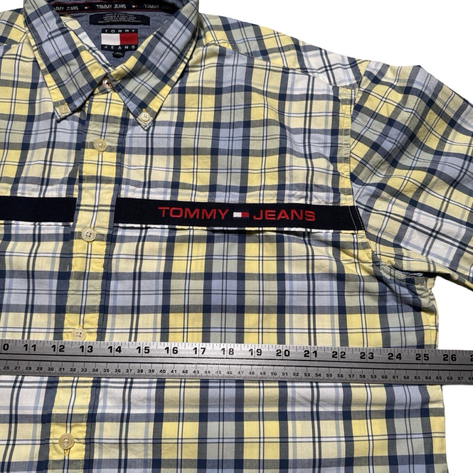 Tommy Hilfiger Vintage Y2K Tommy Jeans Hilfiger Button Shirt Plaid XL Size US XL / EU 56 / 4 - 3 Thumbnail