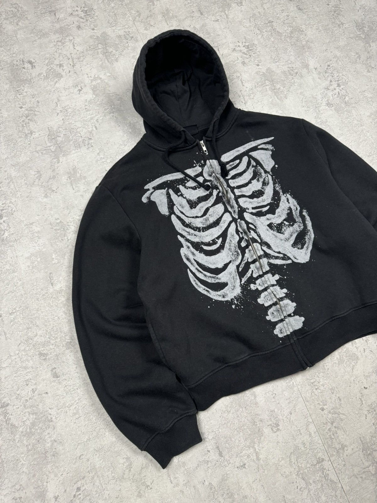 Vintage Vintage Y2K Skeleton Zip UP Hoodie Size M Size US M / EU 48-50 / 2 - 2 Thumbnail