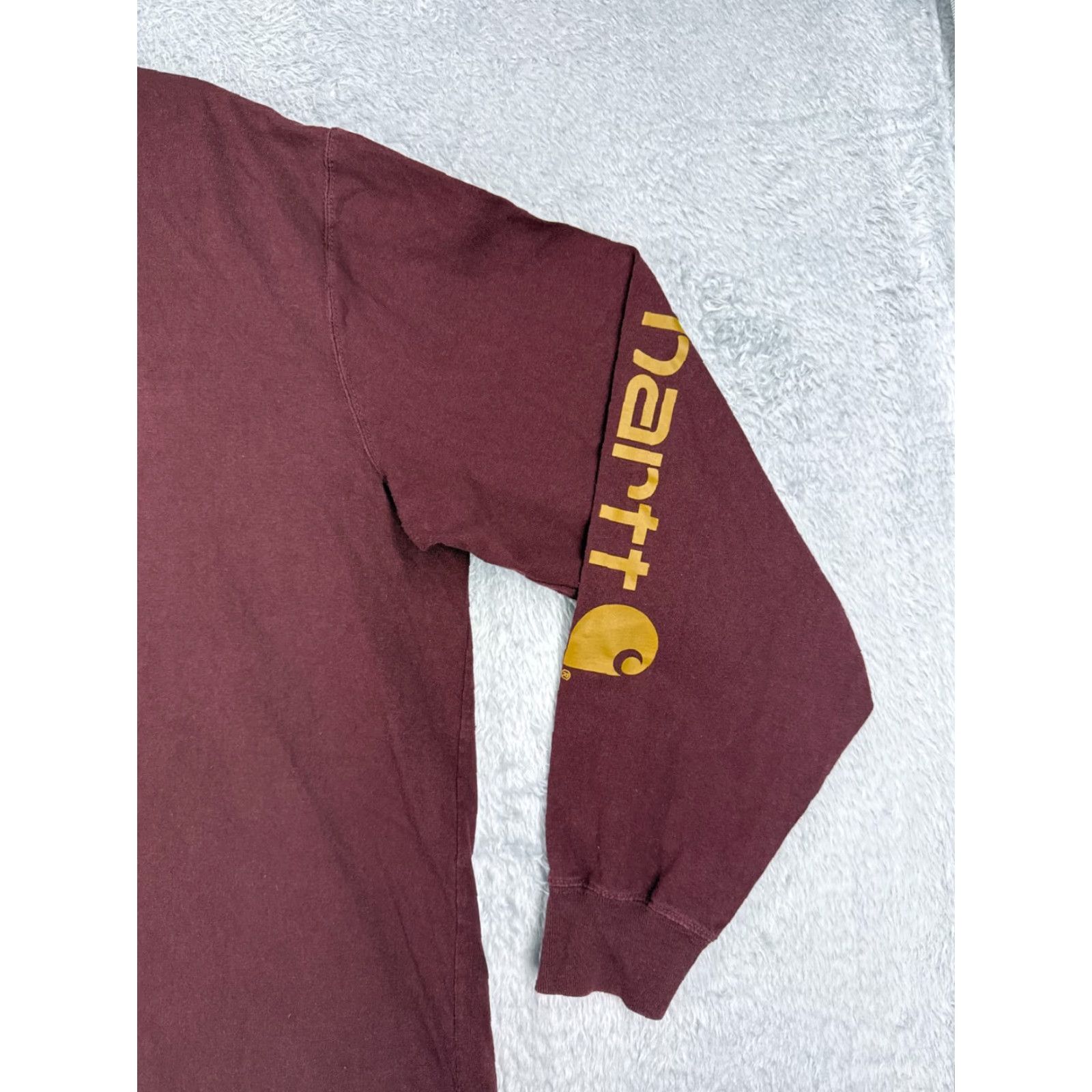 Carhartt VINTAGE Carhartt Shirt Men Extra Large Red Long Sleeve Crew Neck Cotton Workwear Size US XL / EU 56 / 4 - 2 Thumbnail