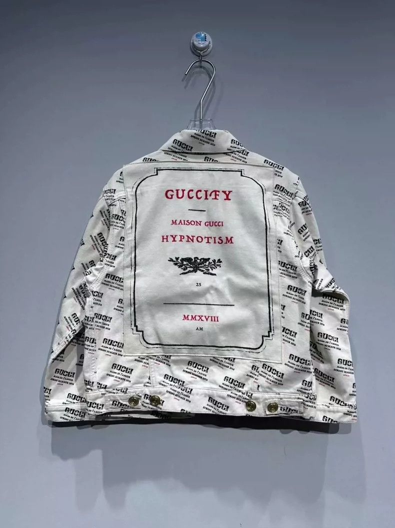 Gucci Gucci Full-printed logo denim jacket 2505-Nextarrow Size US XXS / EU 40 - 3 Thumbnail