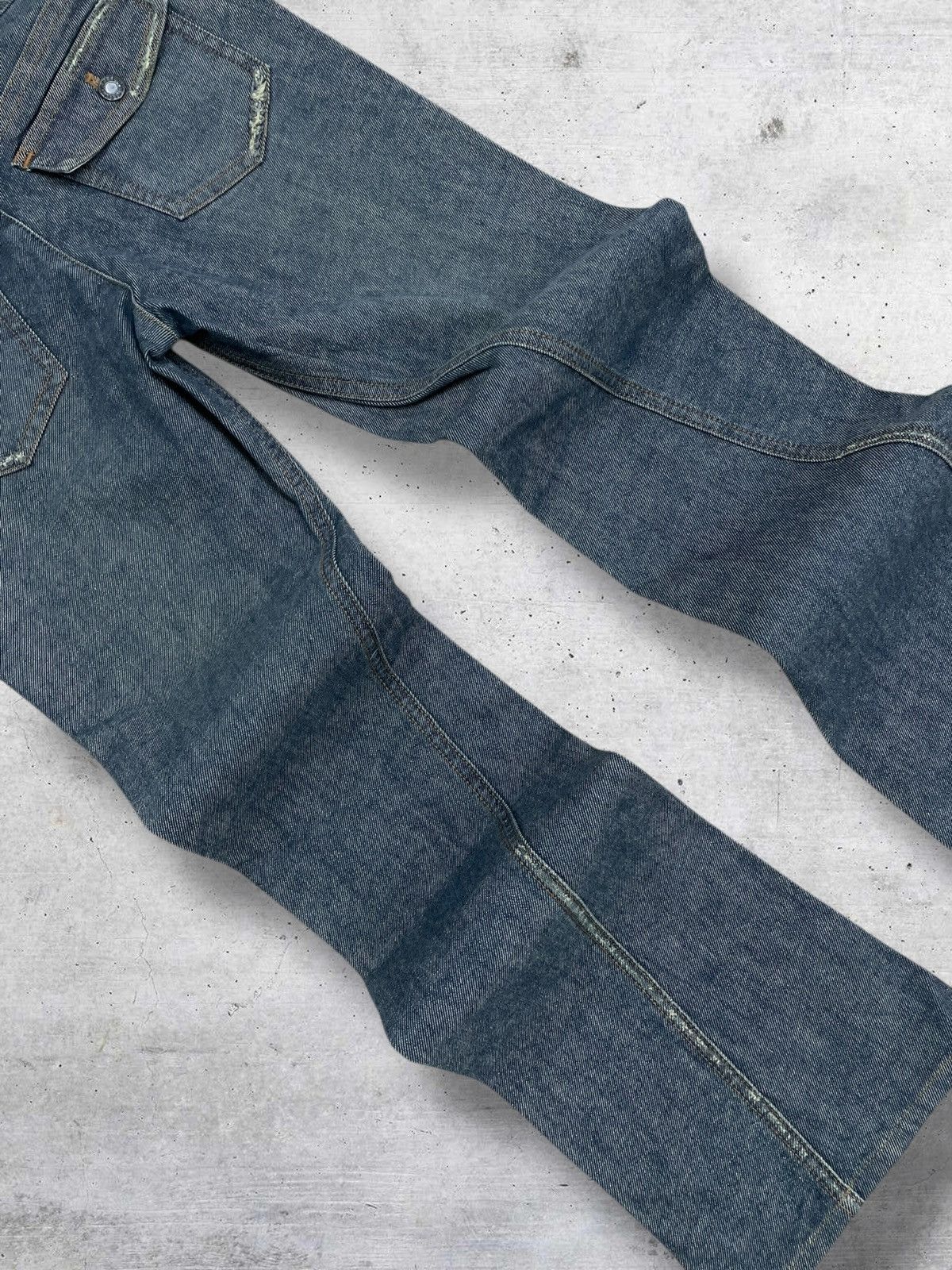 If Six Was Nine VINTAGE MK KLEIN 90S JAPAN DESIGNER FLARED RETRO STYLE DENIM Size US 30 / EU 46 - 13 Thumbnail