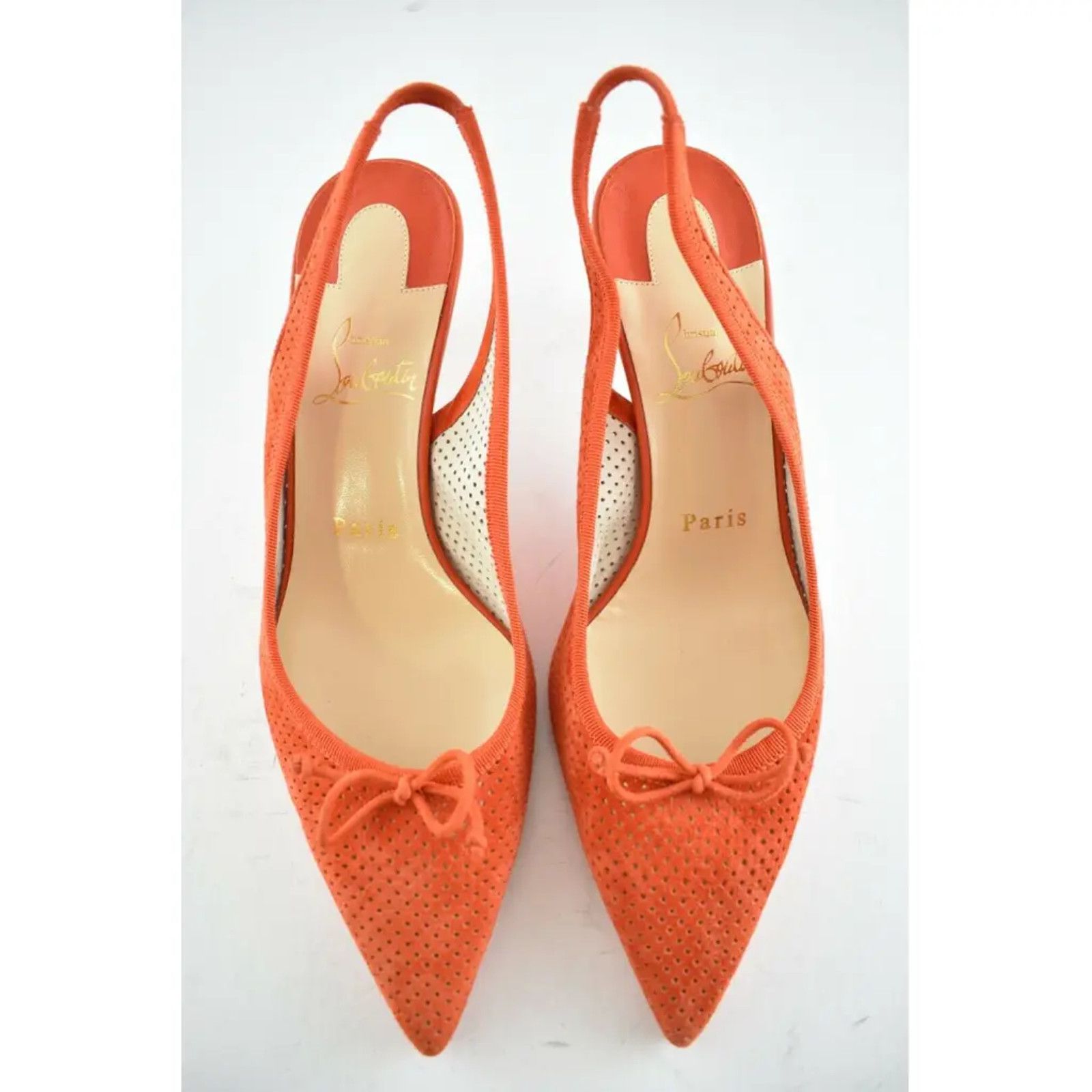 Christian Louboutin Christian Louboutin Hall Sling Pump 55 VIF Red Orange Size US 8 / IT 38 - 7 Thumbnail