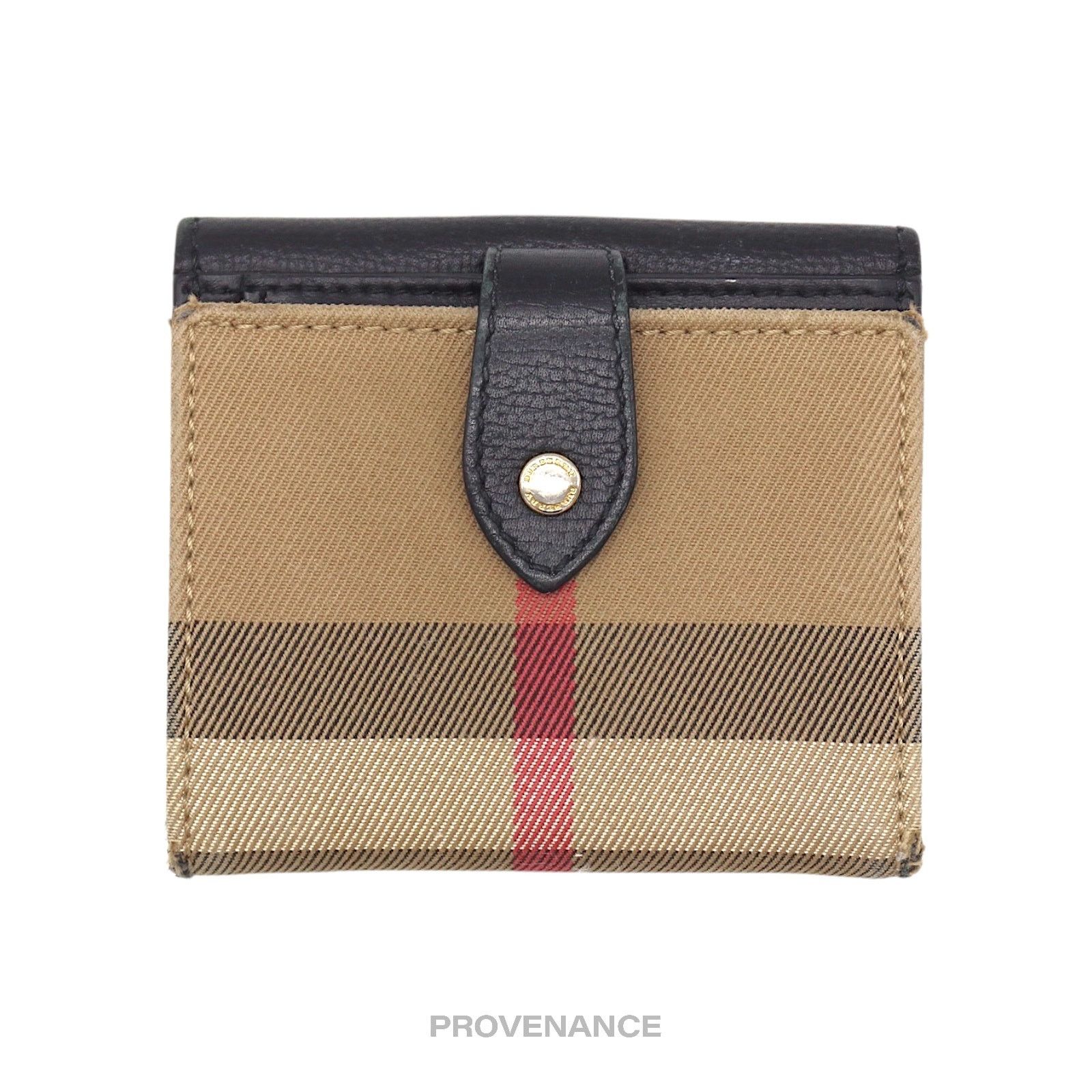 Burberry 🔴 Burberry Trifold Snap Wallet - Nova Check Black Size ONE SIZE - 2 Thumbnail
