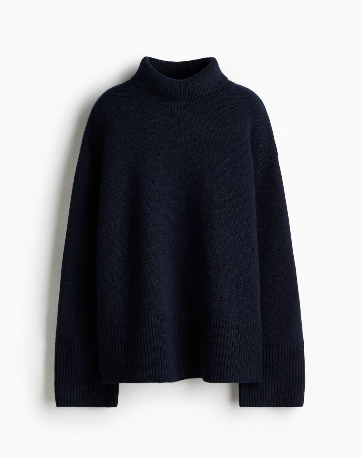 H&M H&M cashmere Blend Turtleneck Sweater Navy Size L / US 10 / IT 46 - 5 Thumbnail