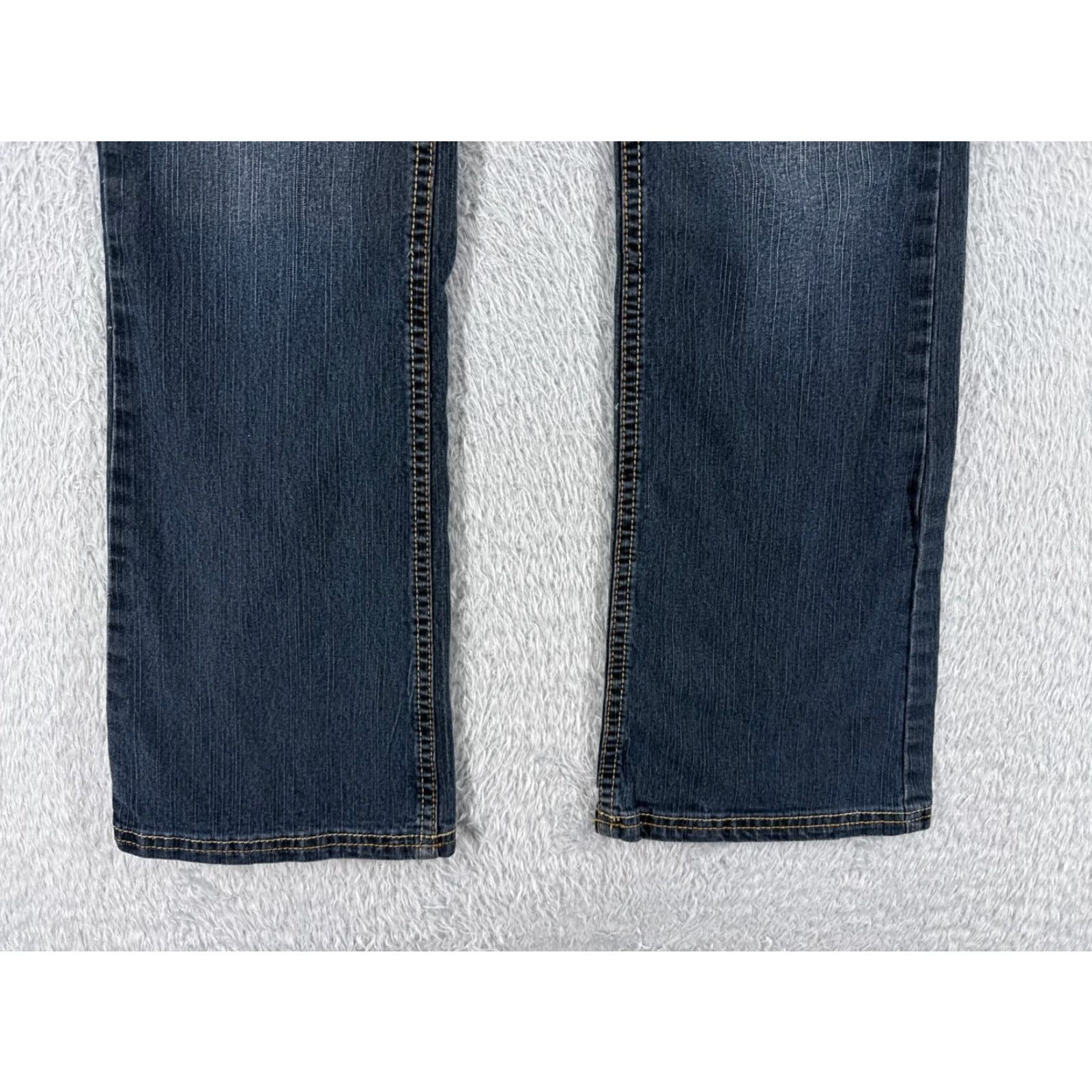 Vintage Vintage Clash Womens Jeans Bootcut Low Rise Blue Denim Embroidered Stretch 28x28 Size 28" / US 6 / IT 42 - 2 Thumbnail