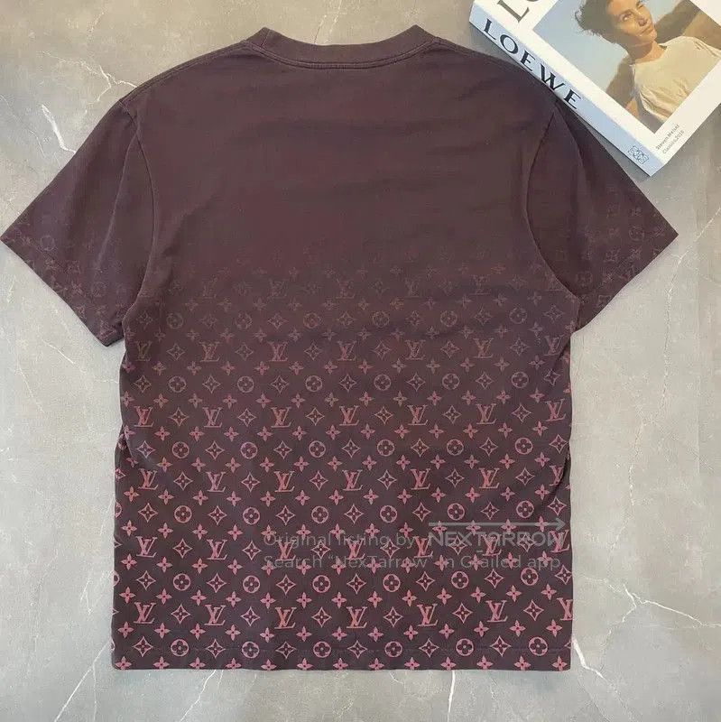 Louis Vuitton Louis Vuitton Men's Burgundy Cotton Short Sleeve T-Shirt . Size US L / EU 52-54 / 3 - 2 Thumbnail