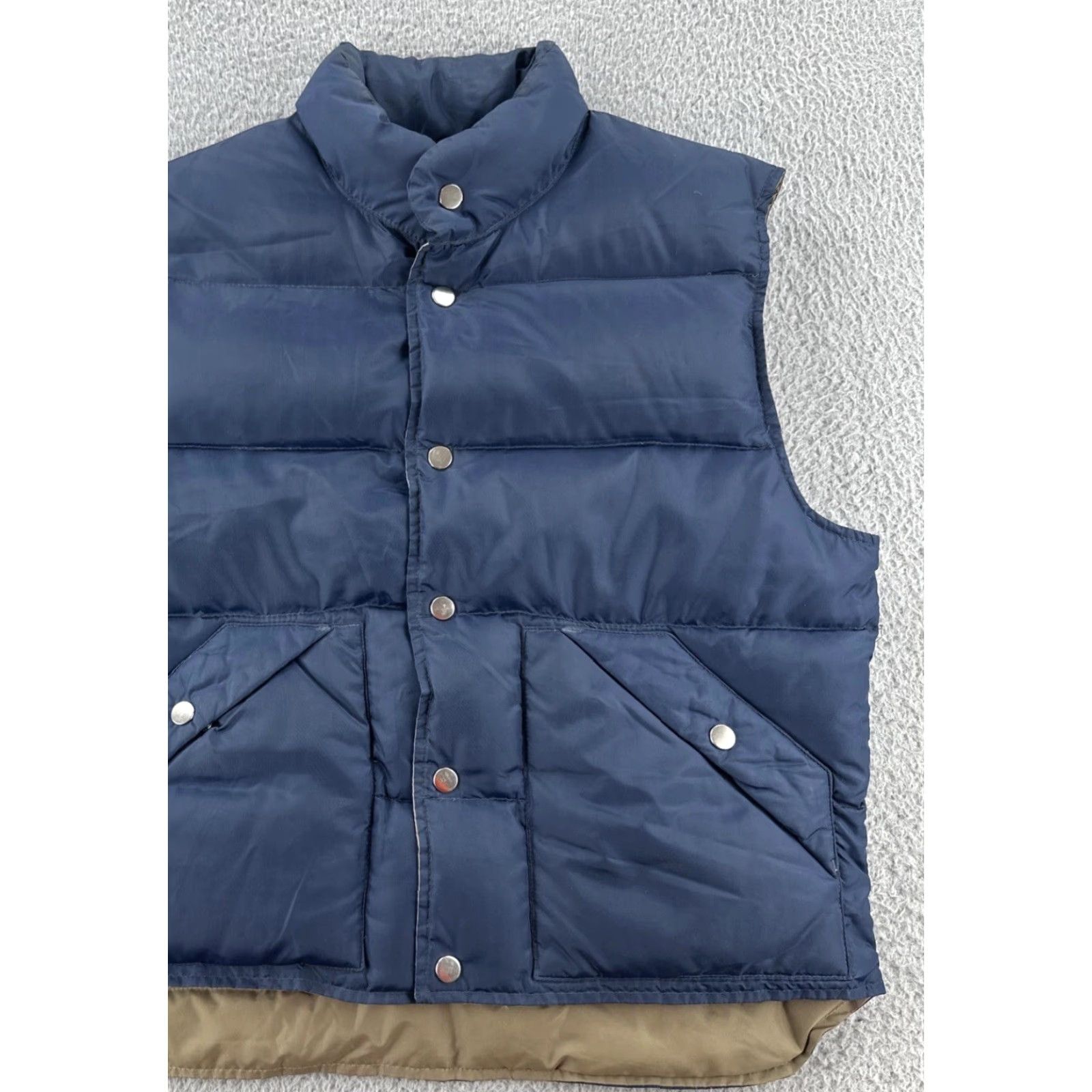 Vintage VINTAGE Down Peak Mens XS Vest Down Waterfowl Button Up Puffer Blue 80s EU Mens Size US XS / EU 42 / 0 - 2 Thumbnail