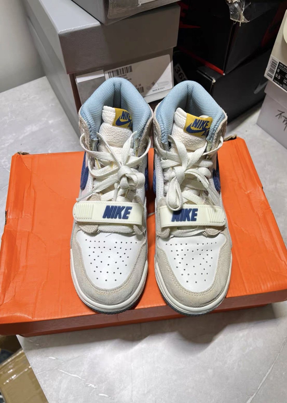 Jordan Brand Air Jordan 312 High Off-white and Blue J42 Size US 4.5 / IT 34.5 - 2 Thumbnail