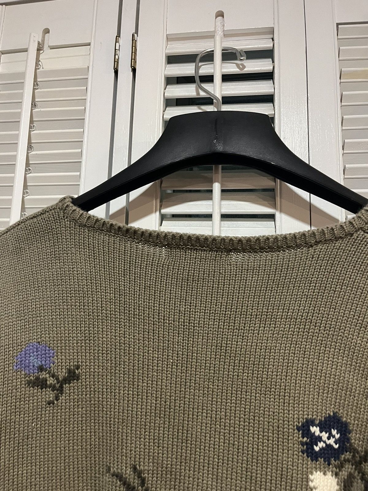 Vintage 90s women’s Eddie Bauer knit crewneck flower print / L Size L / US 10 / IT 46 - 4 Thumbnail
