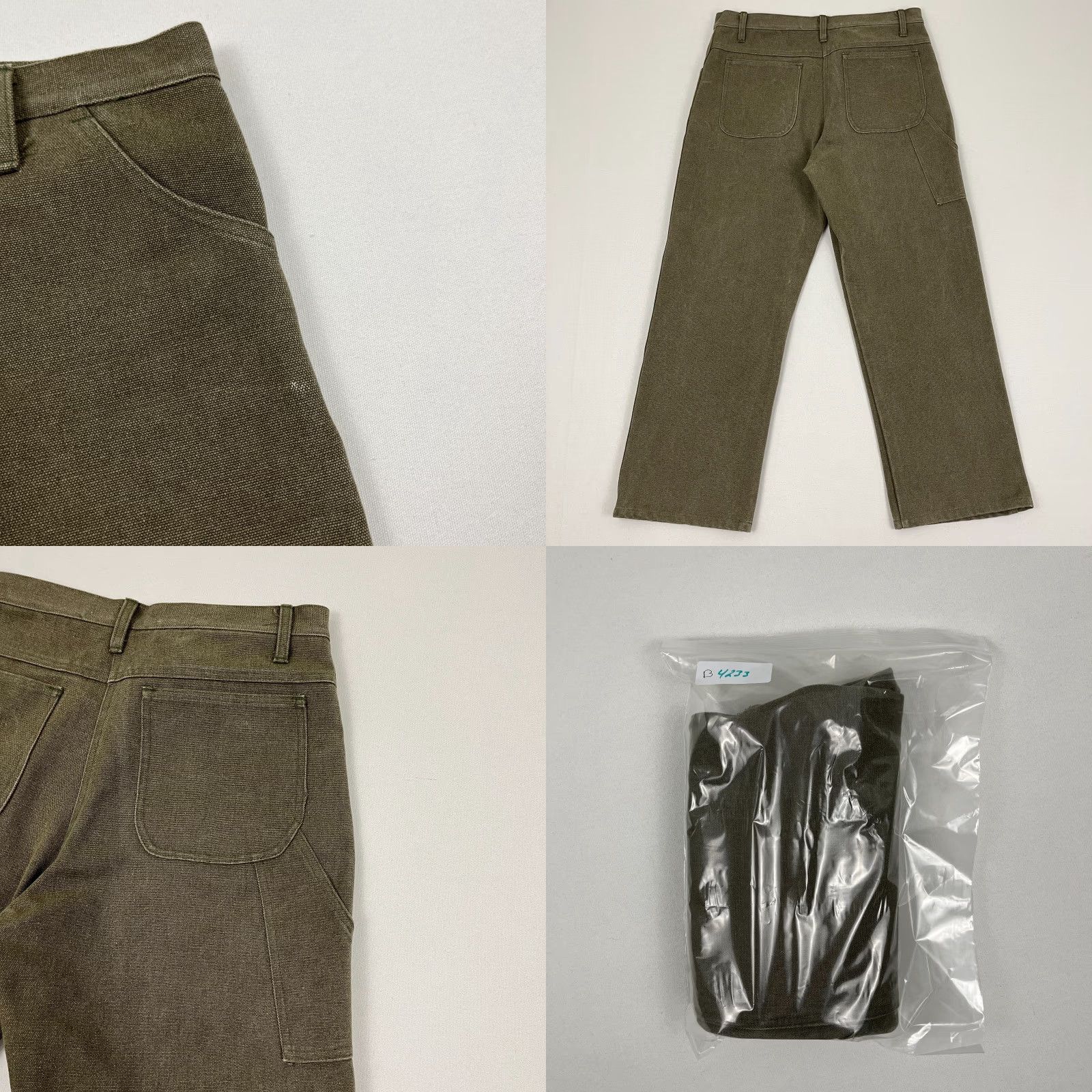 Vintage Artemesia Pants Adult L 34 x 27 Brown Thick Canvas Cotton Carpenter Wide Leg USA Pants Size 36" / US 14 / IT 50 - 8 Thumbnail