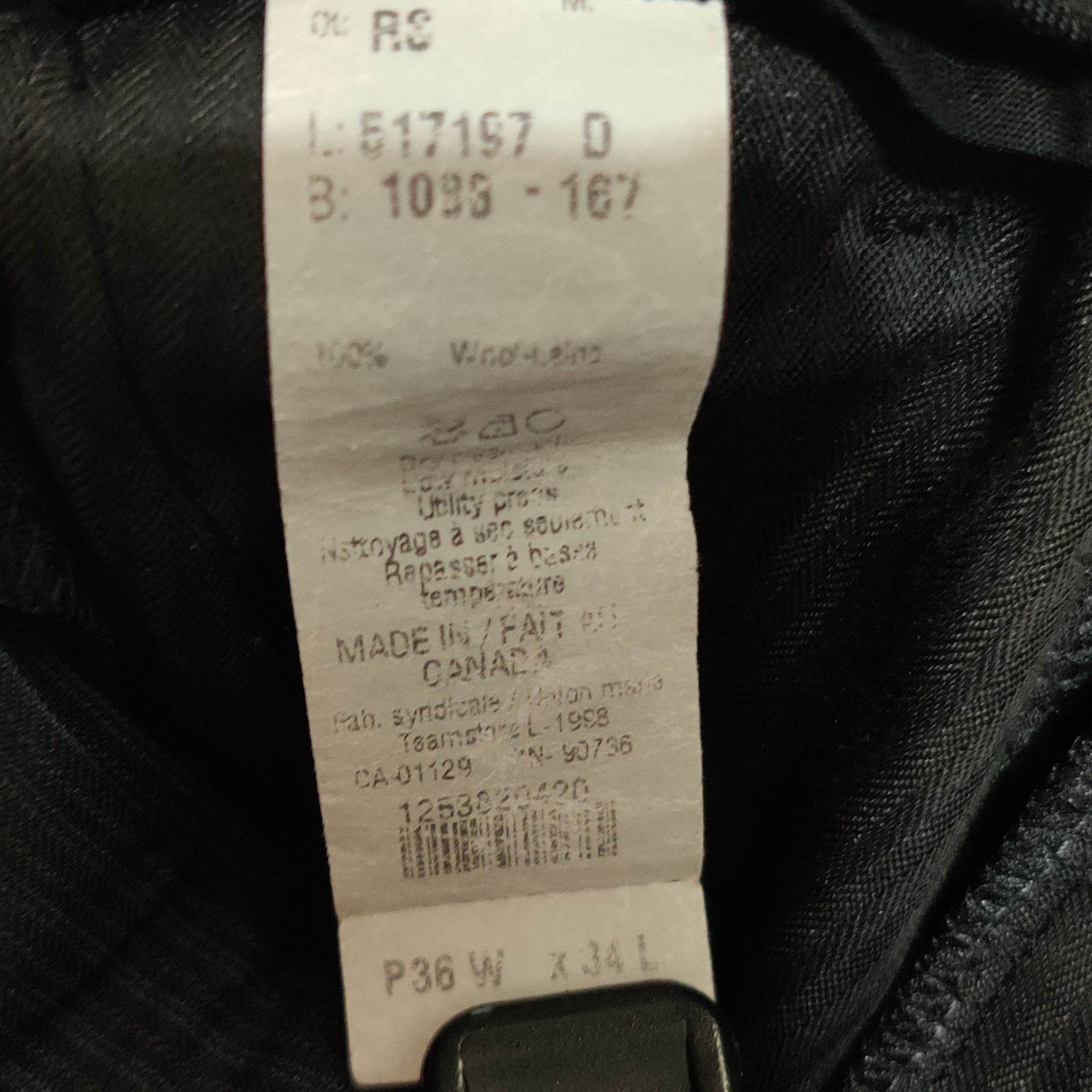 Vintage Calvin Klein 36 W x 30 L Black Wool Dress Pants Blue Pinstri Size 36R - 4 Thumbnail