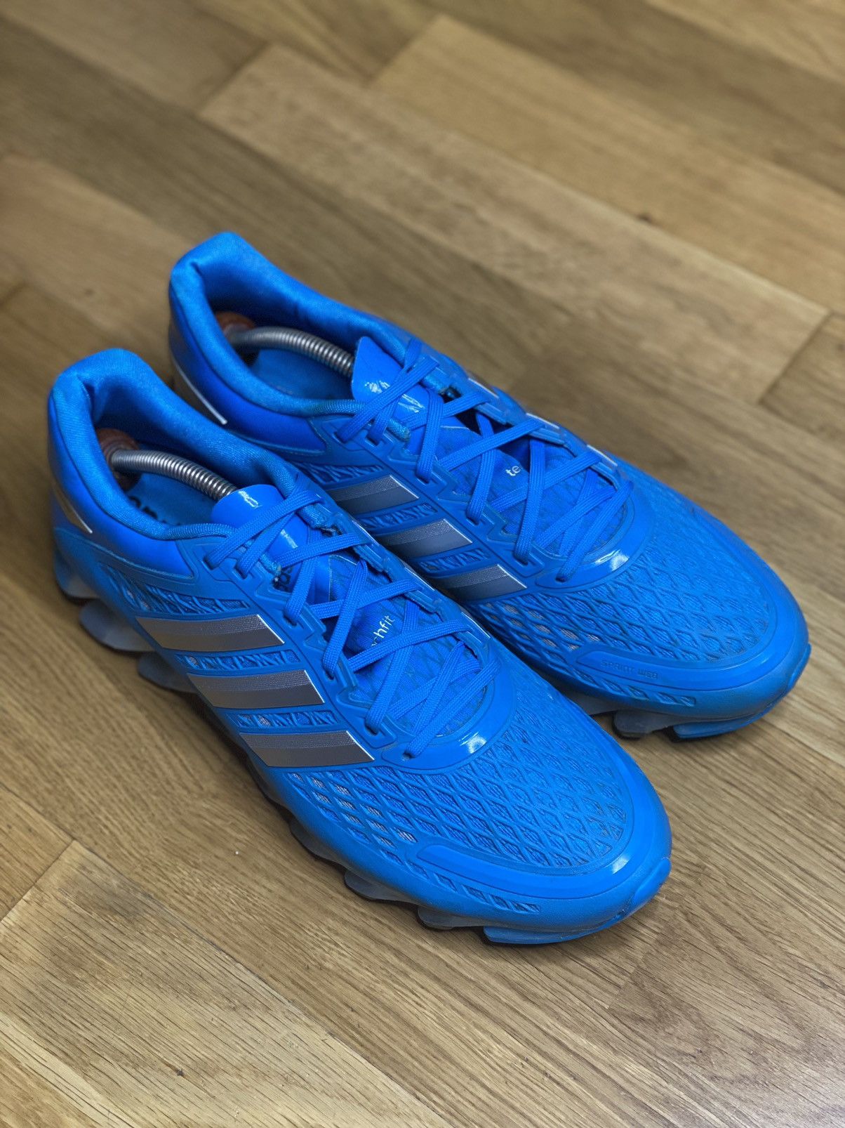 Adidas Adidas Springblade Techfit Running Sneakers Blue Size US 12 / EU 45 - 2 Thumbnail
