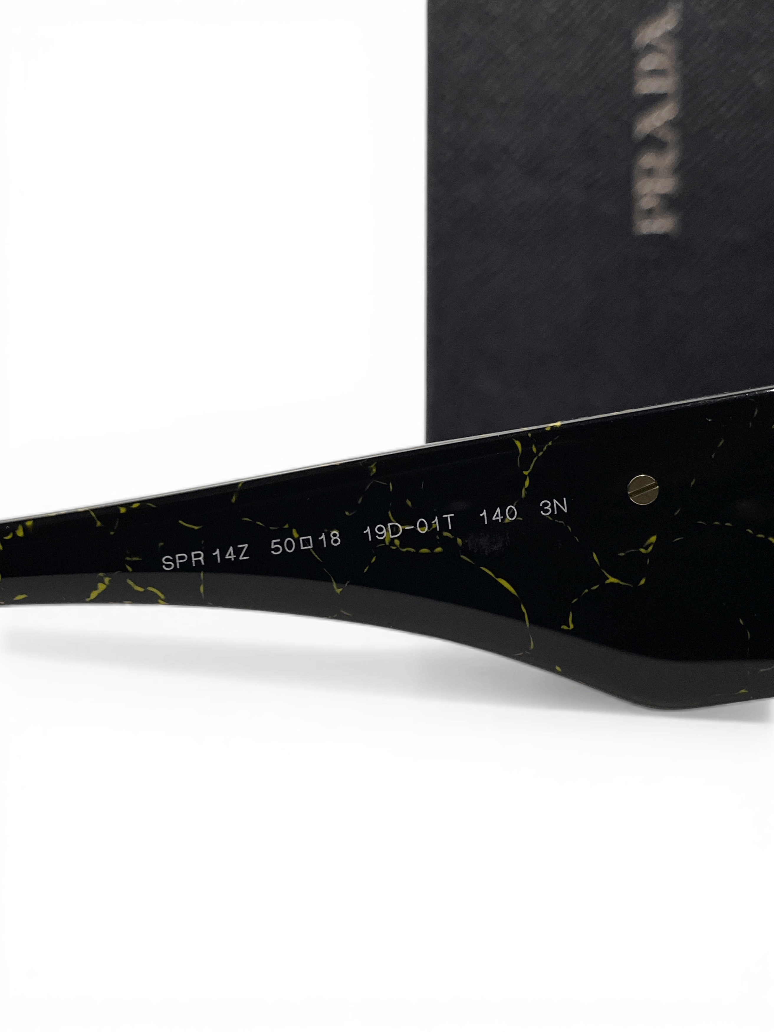 Prada Prada Triangle Logo Oversized Retro Symbol Black Sunglasses Size ONE SIZE - 14 Thumbnail