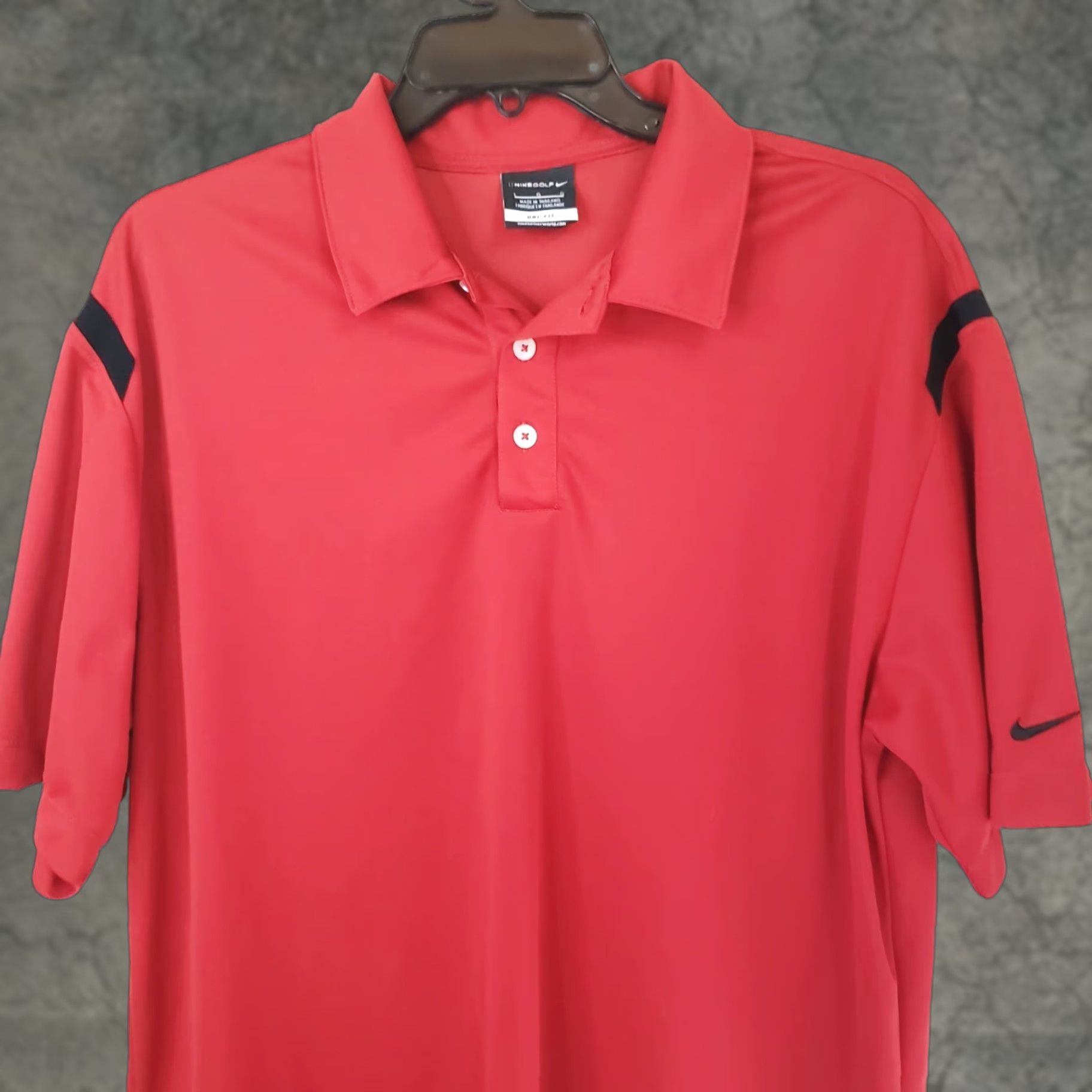 Nike Nike Golf Dri-Fit Polo Shirt Mens L Red Polyester Stretch Dragon Logo Short Sleeve Polo Shirt Golf Casual Size US L / EU 52-54 / 3 - 1 Thumbnail