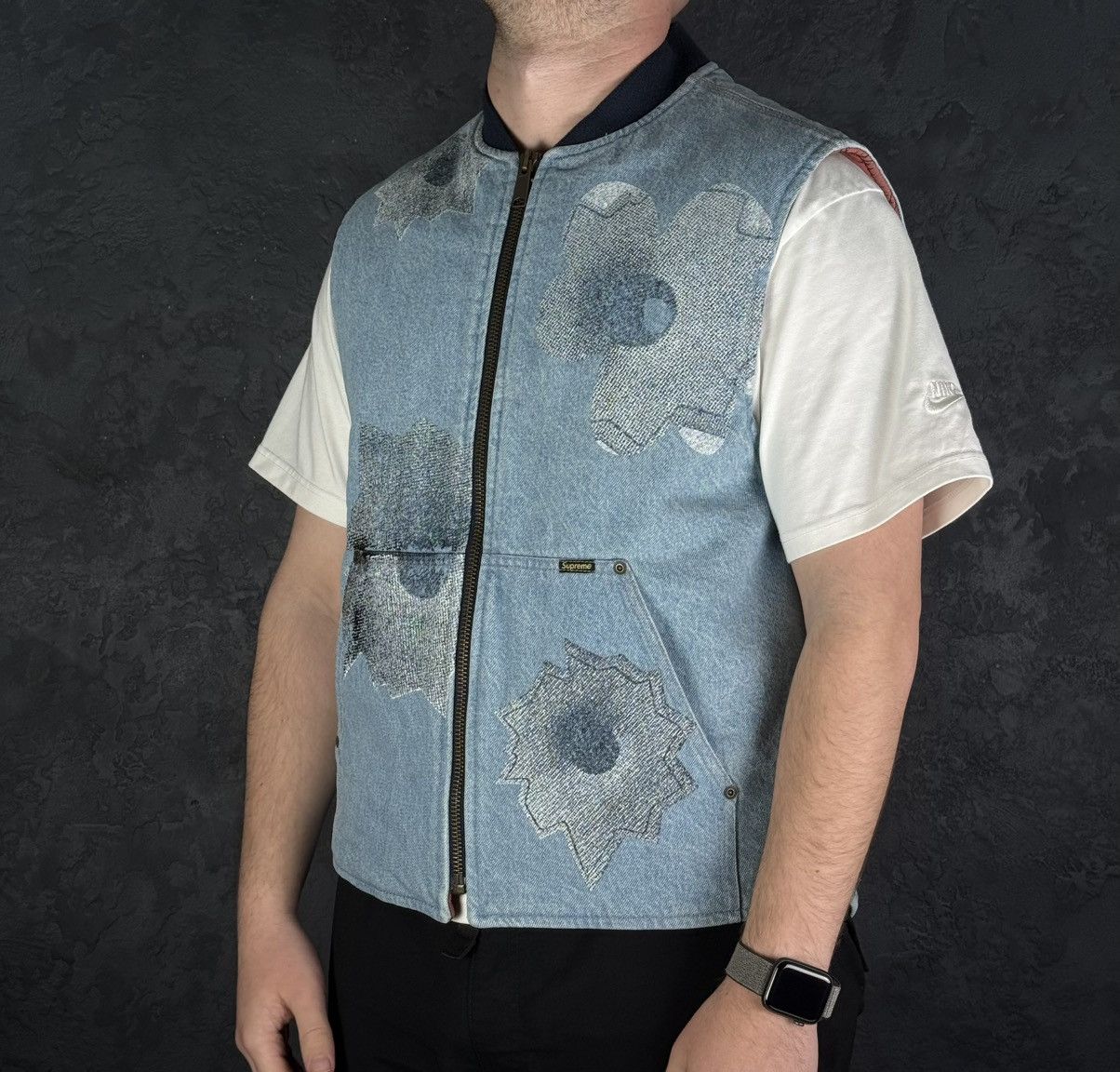 Supreme Supreme Nate Lowman Work Vest Denim (Large) Size US L / EU 52-54 / 3 - 2 Thumbnail