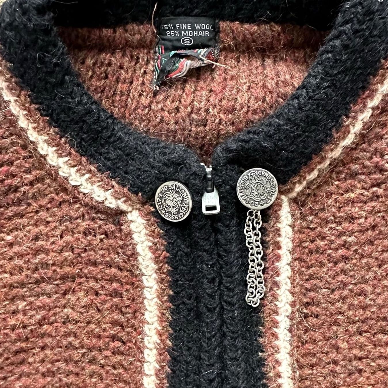 Vintage VINTAGE Rugby Wool Mohair Nynco Zip Up Sweater Medium Shirt Mens Brown Mohair Zip Up Rugby Sweater M Brown Size M / US 6-8 / IT 42-44 - 4 Thumbnail