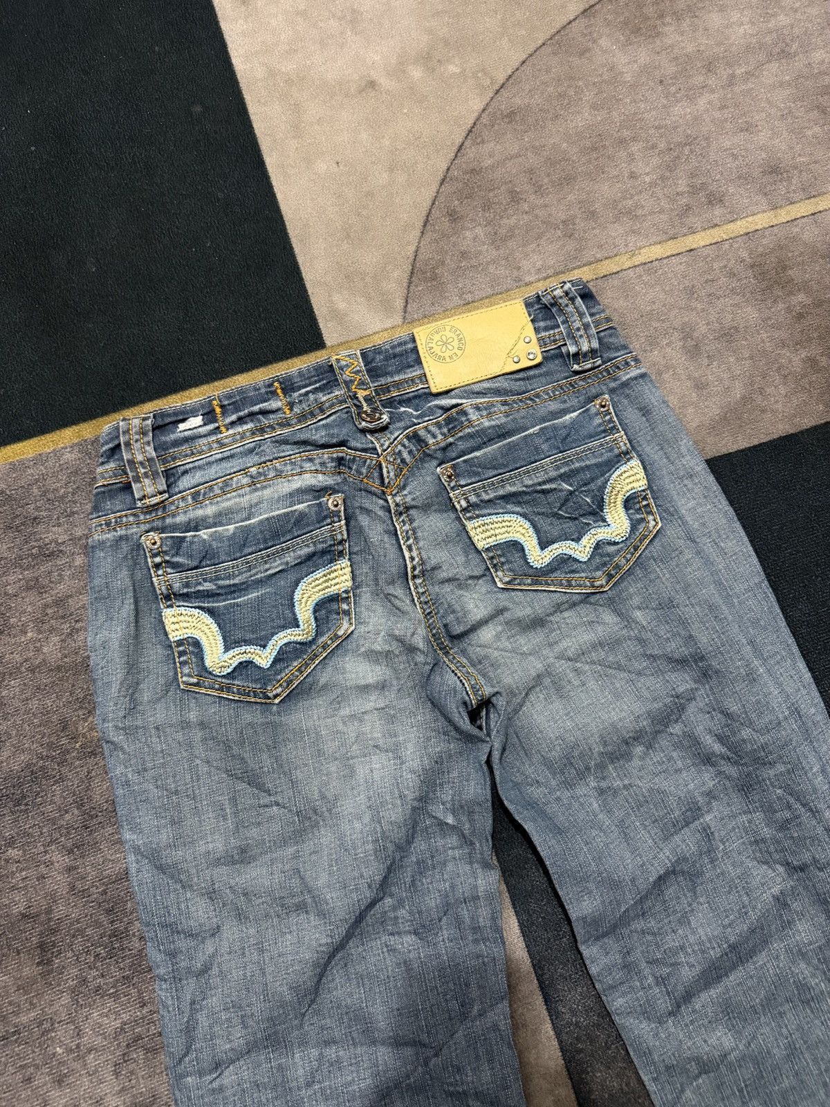 If Six Was Nine BLUE RAGS BOOT CUT DENIM PANTS Size US 28 / EU 44 - 4 Thumbnail