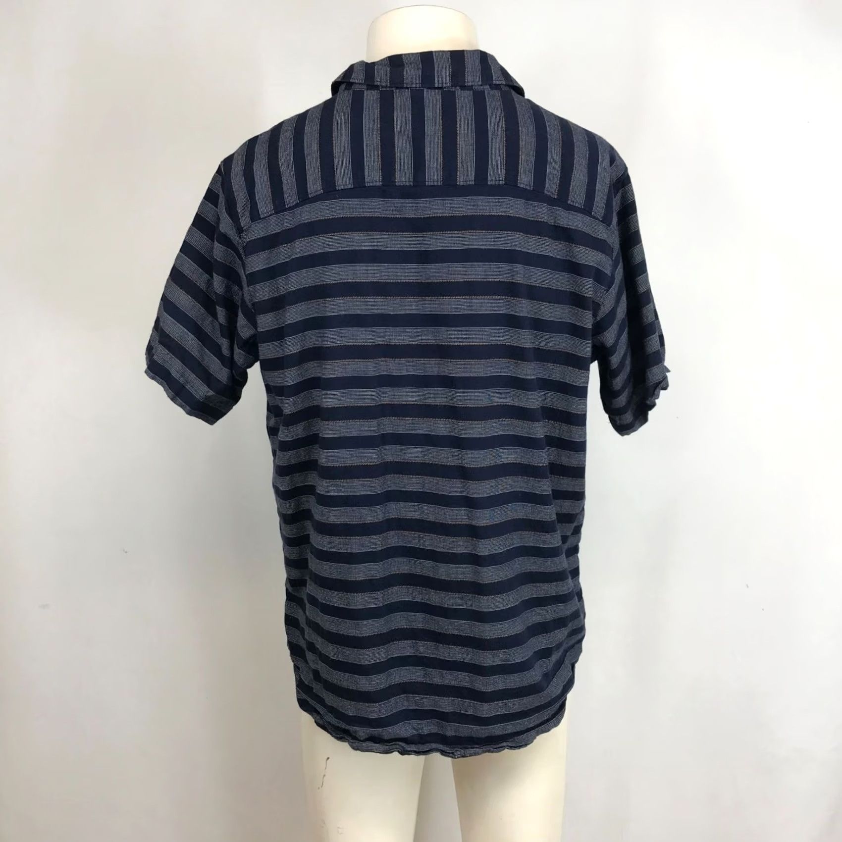 Vintage COLUMBIA - MEN'S LARGE NAVY SHORT SLEEVE COLLARED BUTTON COTTON SHIRT Size US L / EU 52-54 / 3 - 6 Thumbnail