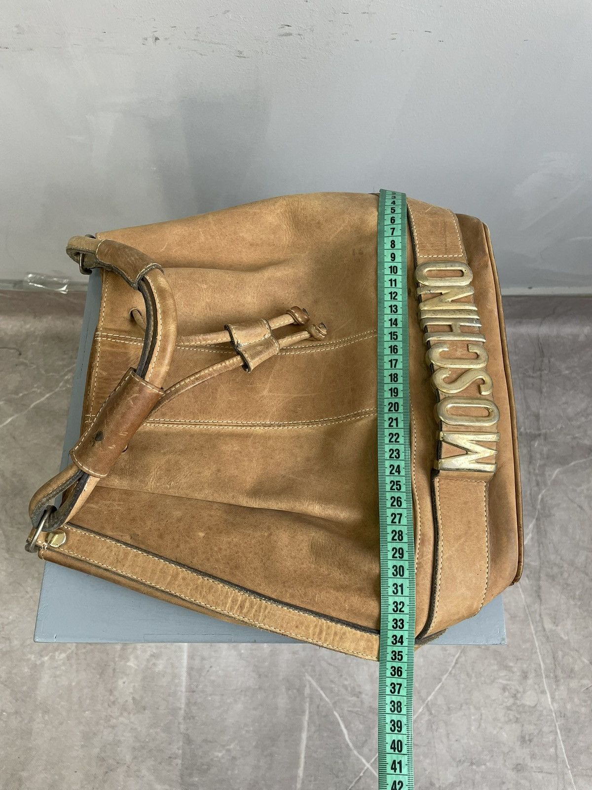 Moschino Retro Moschino Big logo leather y2k bag hype Size ONE SIZE - 4 Thumbnail