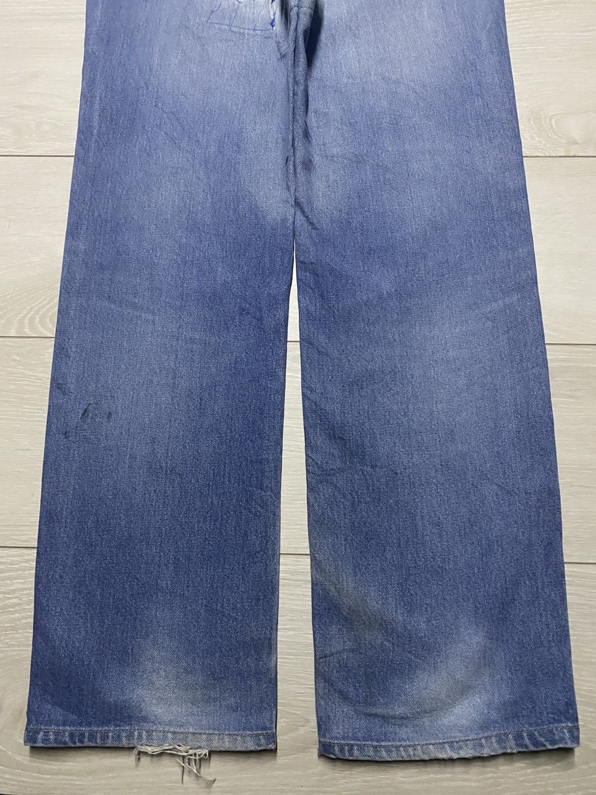 Lee Vintage Lee Faded Wash Repaired Loose Jeans Size US 31 - 6 Thumbnail