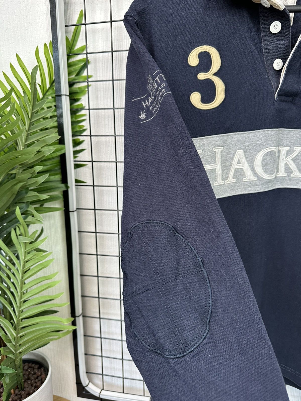 Hackett × Vintage Vintage Hackett London Snow polo team jersey #3 Men L Navy Size US L / EU 52-54 / 3 - 8 Thumbnail