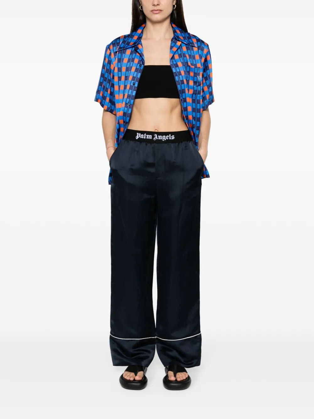 Palm Angels o1y1125 Sweatpant in Navy Size 26" / US 2 / IT 38 - 5 Thumbnail