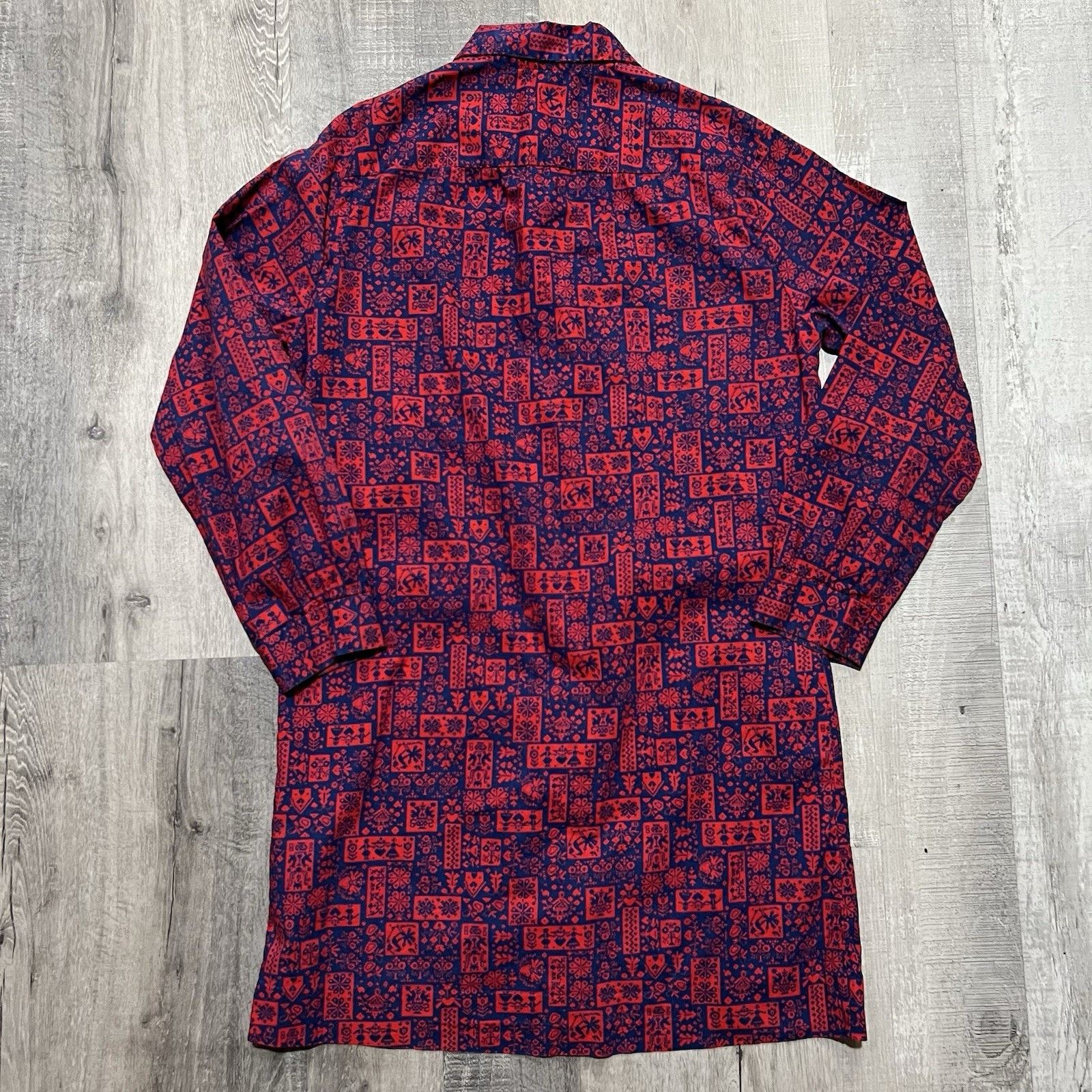 Vintage 60s Coffee Break R Miss Elaine Mod Red Floral Mini Dress Size M / US 6-8 / IT 42-44 - 2 Thumbnail
