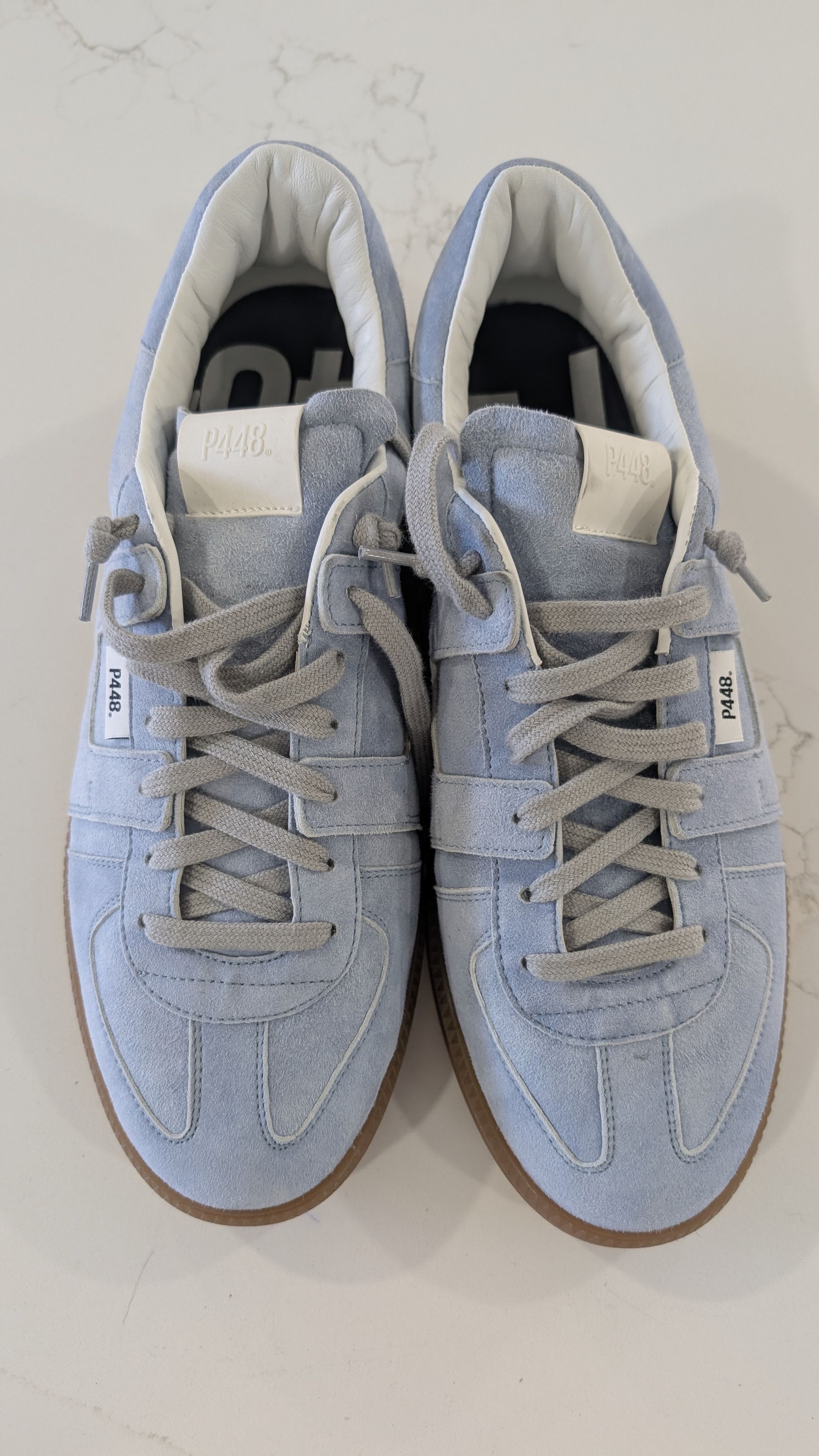 P448 P448 Monza Sea Light Blue Suede Sneakers EU 43 US 10 Low Top Size US 10 / EU 43 - 2 Thumbnail
